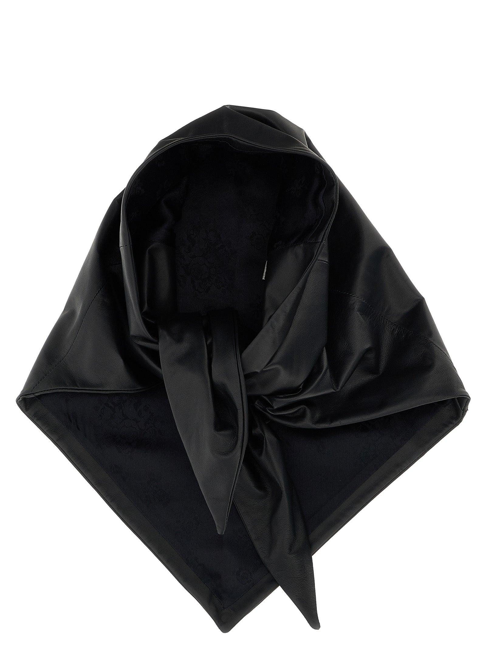 スカーフ MAGDA BUTRYM FW25 '26' scarf (368725 BLACK) Leather tie scarf in black