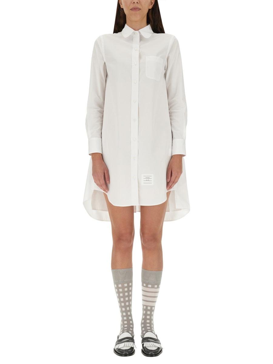 ワンピース Thom Browne Piquet Sleeveless Minidress THOM BROWNE Pleated cotton-piqué mini dress | THE OUTNET