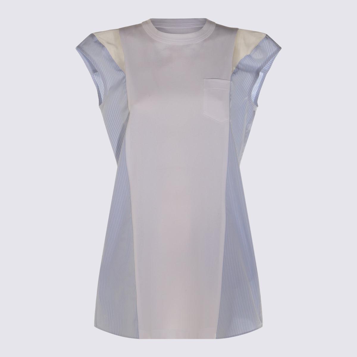 ワンピース SACAI WHITE AND LIGHT BLUE COTTON MINI DRESS Sacai Dresses for Women | Online Sale up to 63% off | Lyst