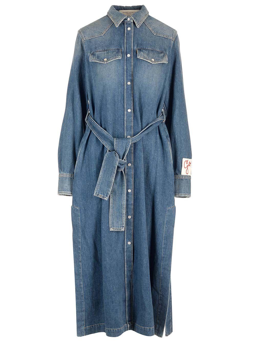 ワンピース GOLDEN  DELUXE BRAND Dana denim chemisier dress Dana denim chemisier dress | Golden Goose Deluxe Brand