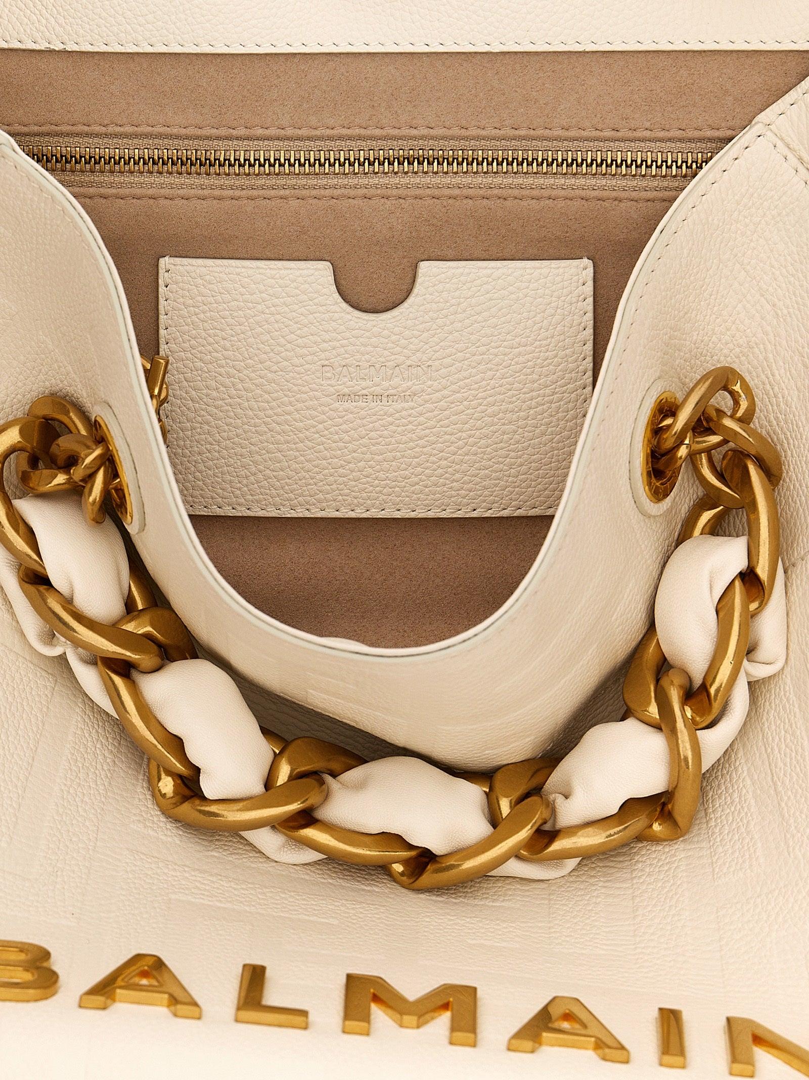 Michael Kors White Monogram Gold Chain Lilly Tote Shoulder Bag