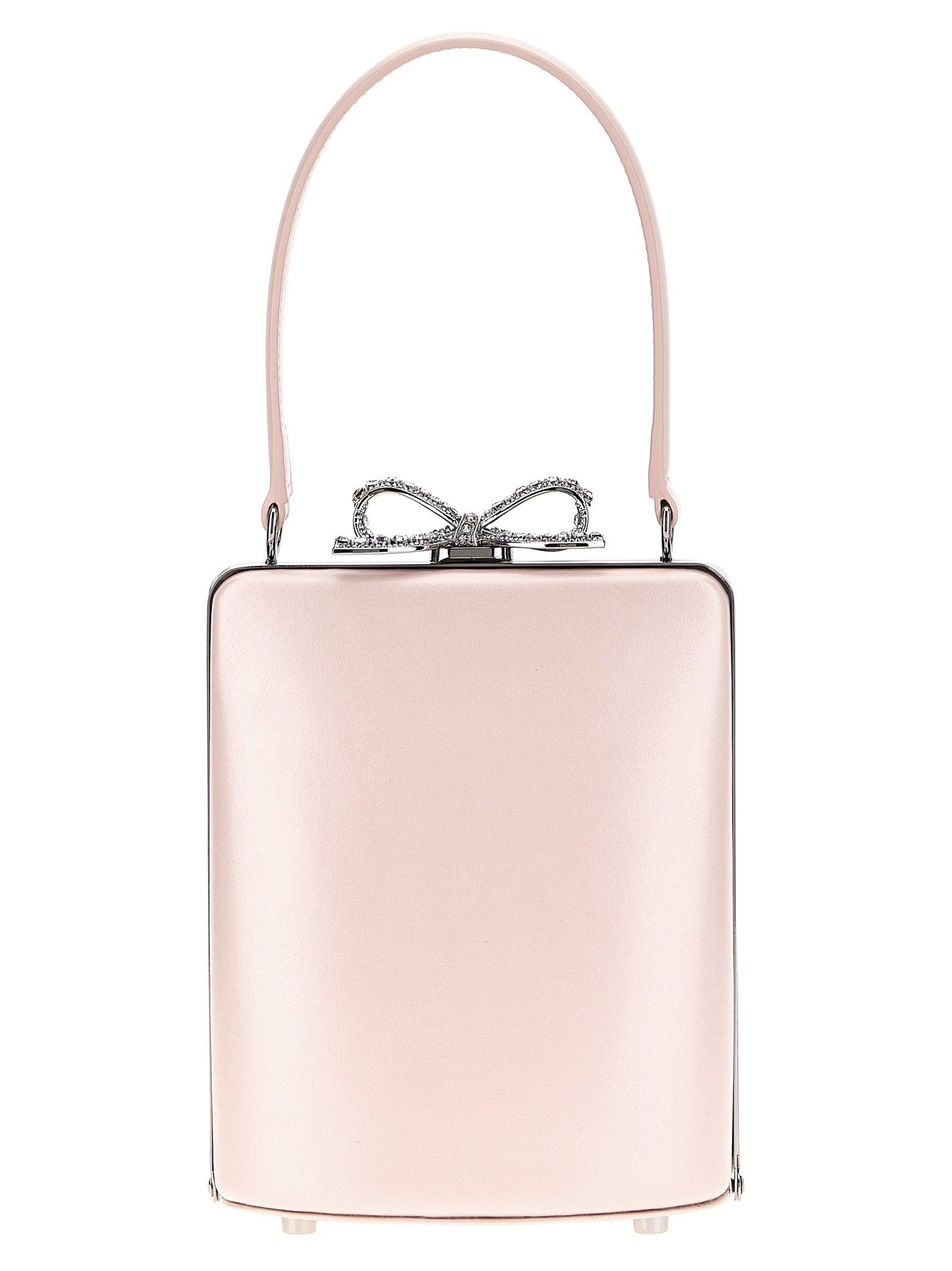トートバッグ SELF PORTRAIT 'Pink Leather Mini Bow' handbag Self-Portrait Leather Mini Bow Handbag in Pink | Lyst