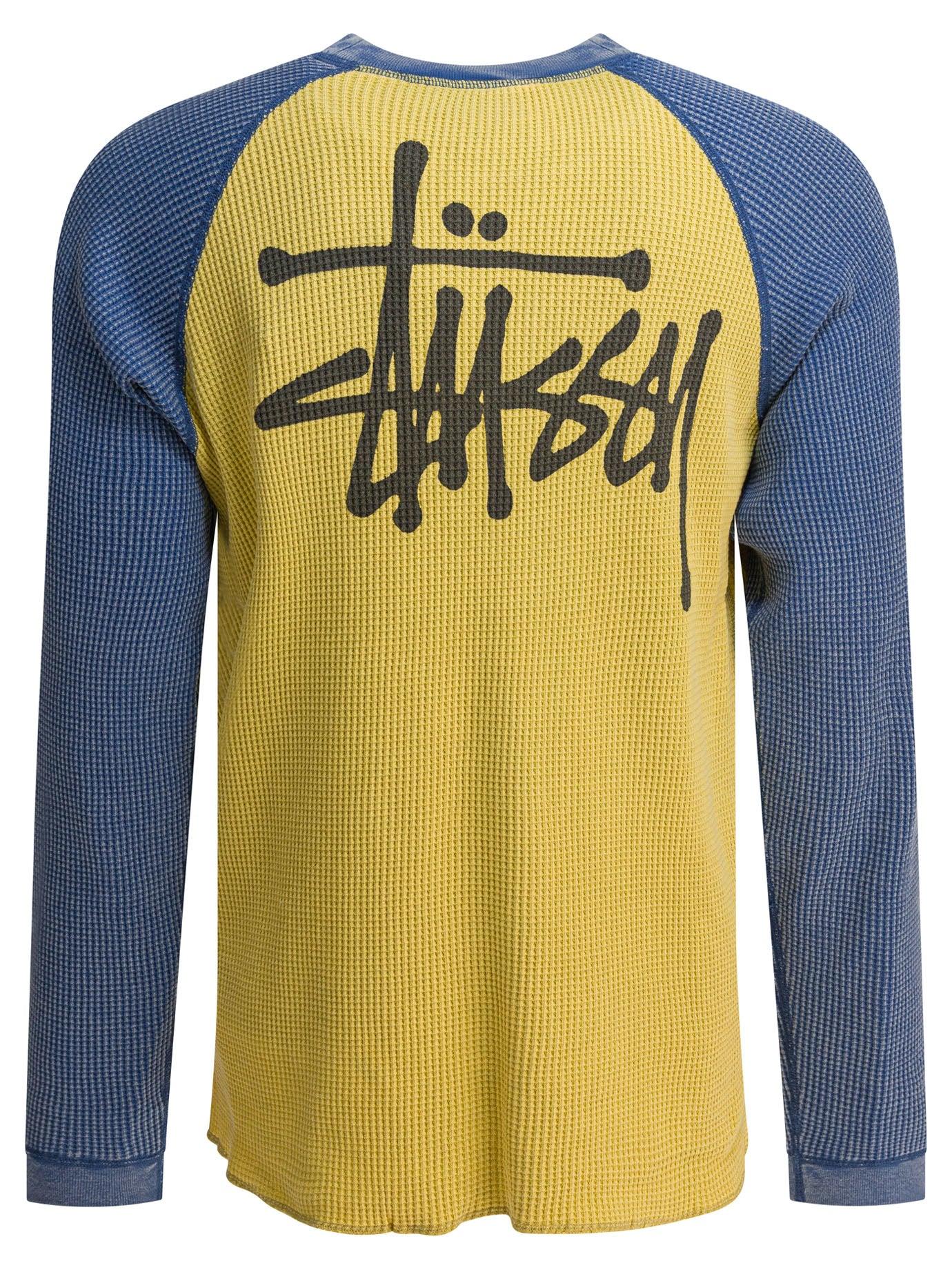 トップス Stussy RAGLAN THERMAL 2 TONE Stussy Thermal 2 Tone Raglan Shirt Yellow Men's - SS25 - US