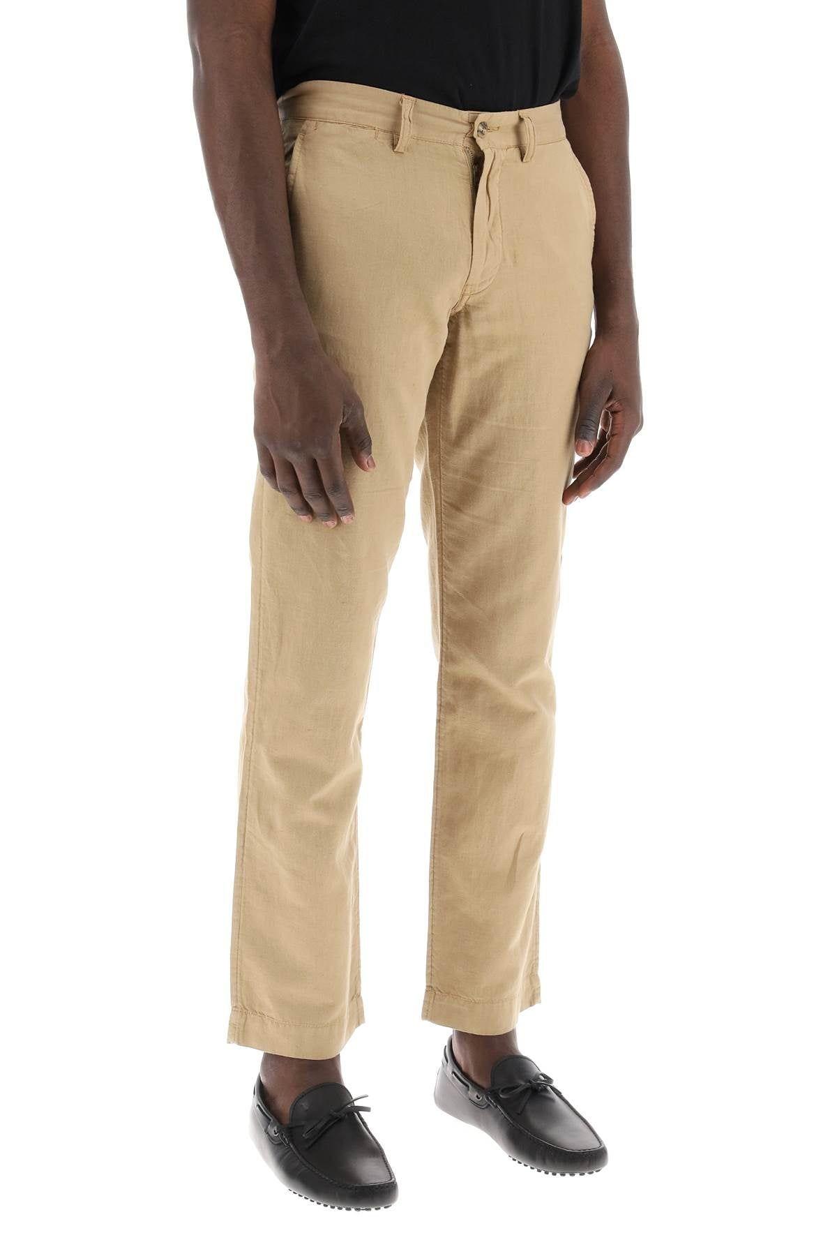 Polo Ralph Lauren Pantaloni In Lino E Cotone in Natural for Men Lyst