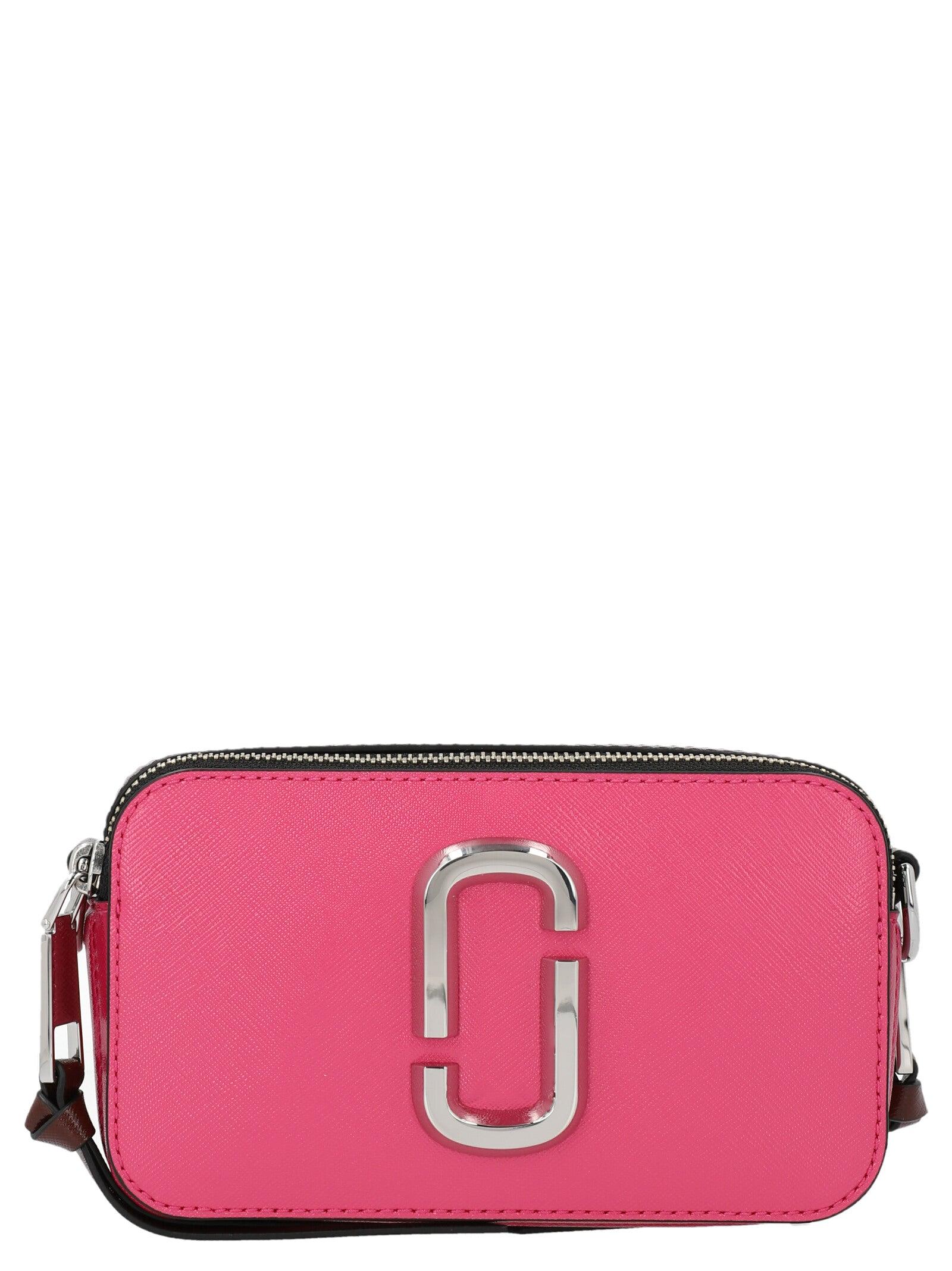 Marc Jacobs Crossbody Snapshot Shoulder Bag gray pink Free Shipping