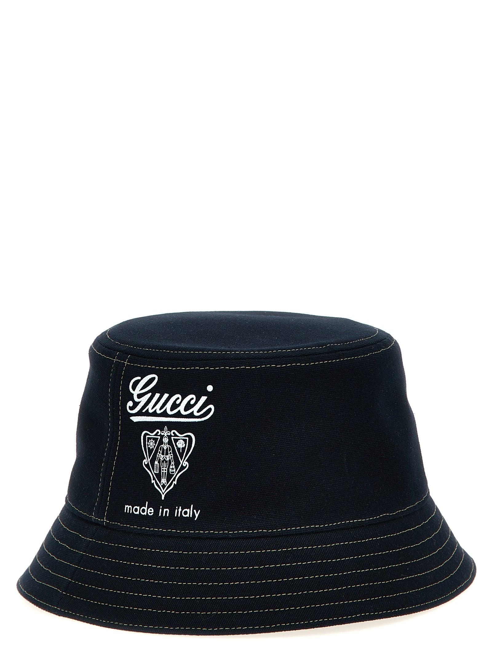 ハット GUCCI Gucci coat of arms bucket hat Gucci Coat Of Arms Bucket Hat in Black for Men | Lyst