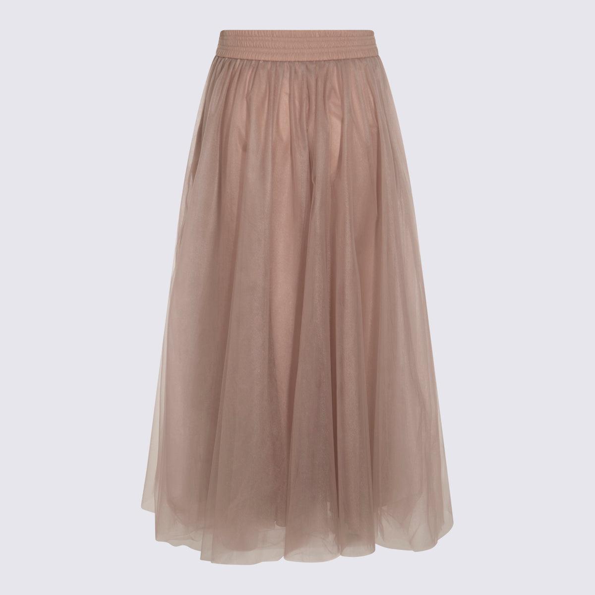 スカート FABIANA FILIPPI Woman Skirt Blush Pink GND265F415D827 2186 Pleated tulle skirt, mauve for Women | Fabiana Filippi®