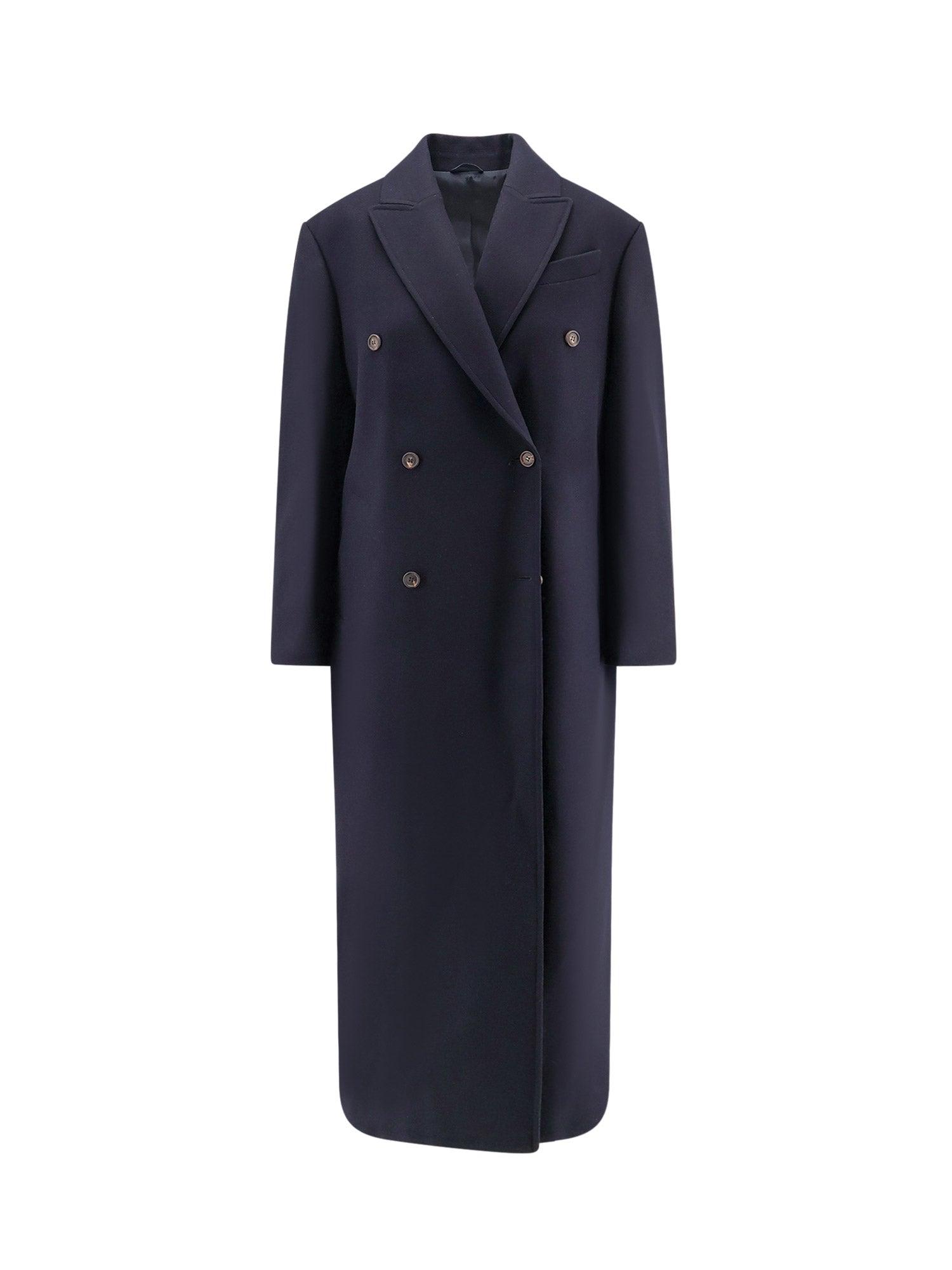 コート BRUNELLO CUCINELLI Double-breasted coat in cashmere cloth BRUNELLO CUCINELLI Double-breasted cashmere-felt coat | NET