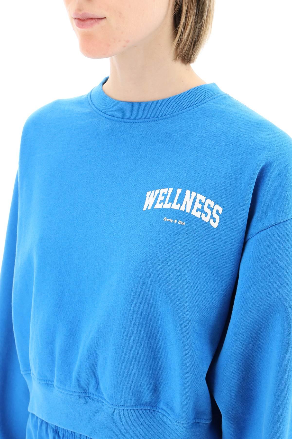 Sporty u0026 Rich Sporty Rich Wellness Ivy Cropped Sweatshirt in Blue | Lyst