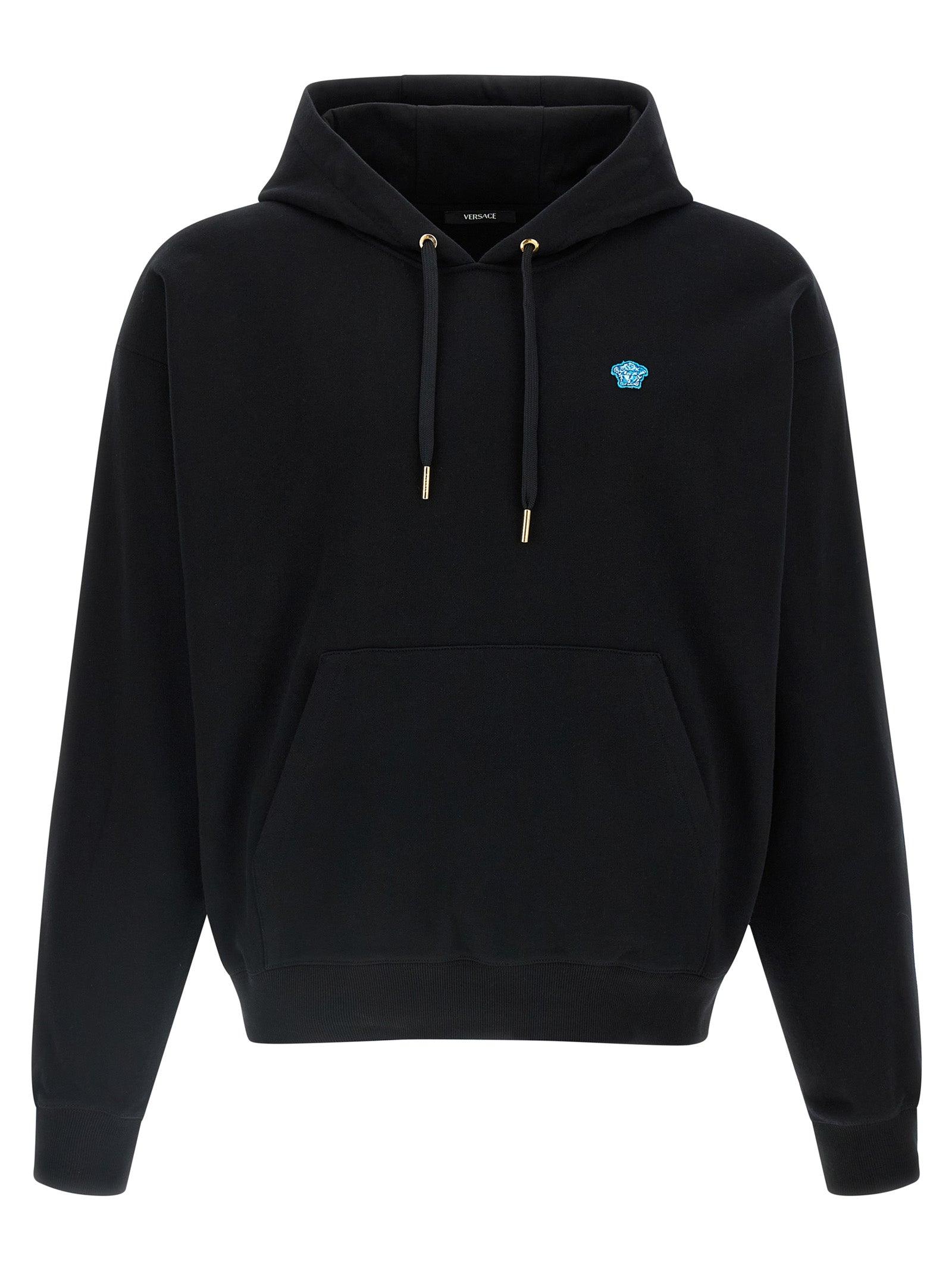 パーカー・フーディ VERSACE FW25 'Medusa' patch hoodie (10213441A15105 1B000) Embroidered Medusa Hoodie | VERSACE