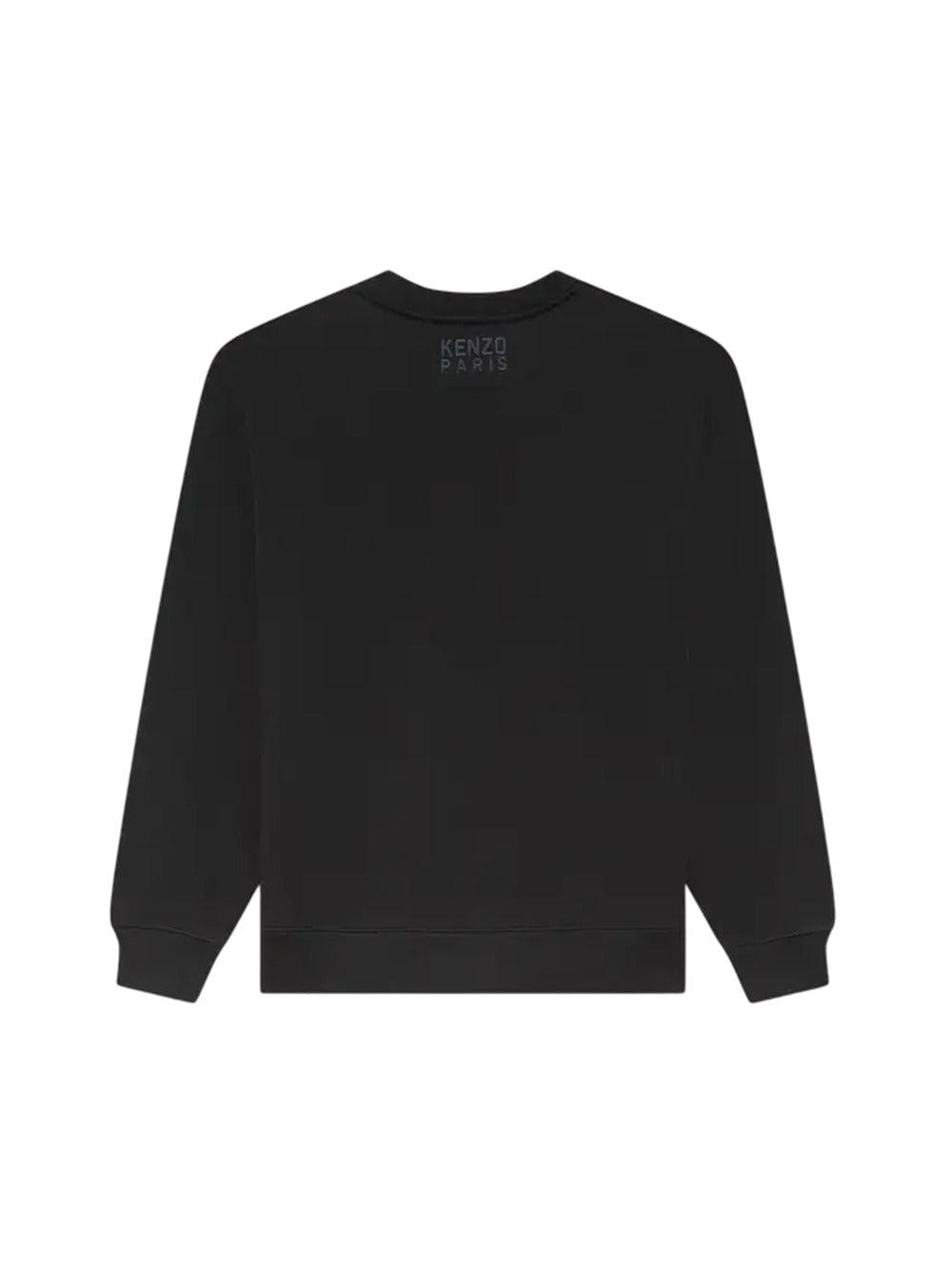 スウェット・トレーナー Kenzo Black Cotton Sweatshirt Kenzo Cotton Sweatshirt With Happy Tiger Patch - Black