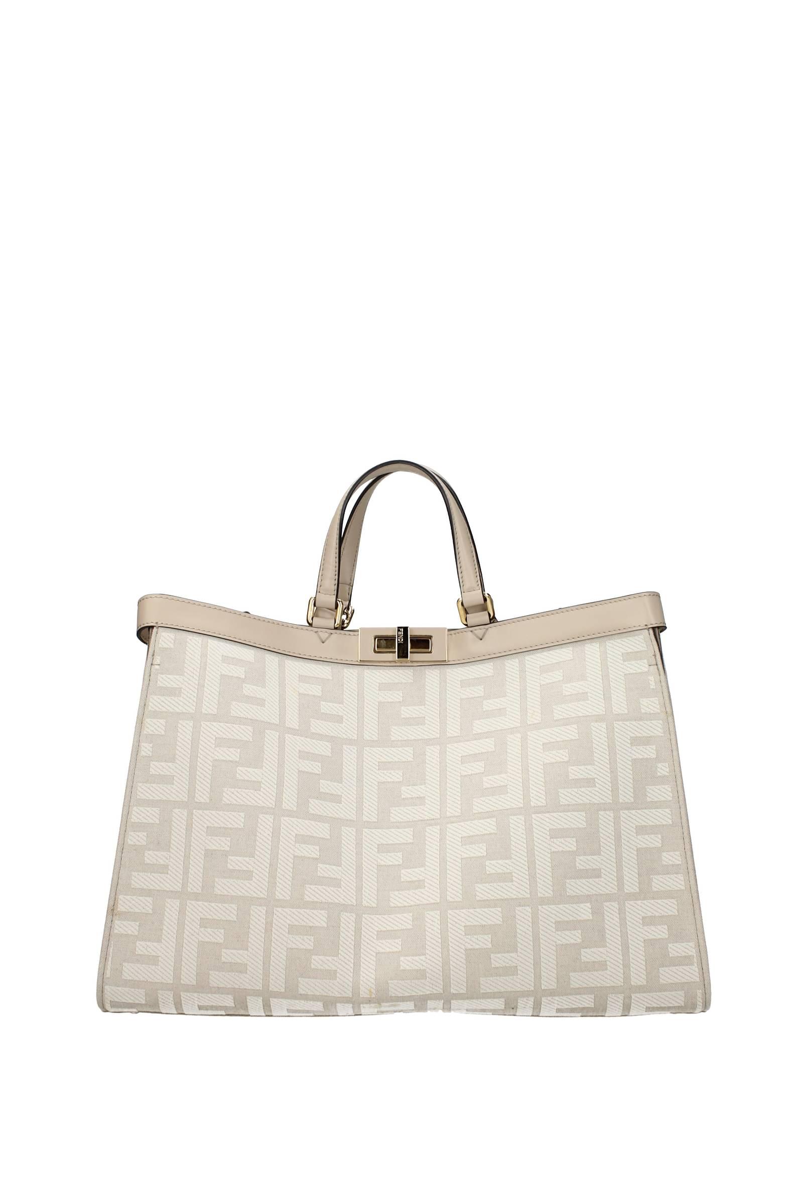 Fendi Handbags X-tote Fabric in Natural | Lyst