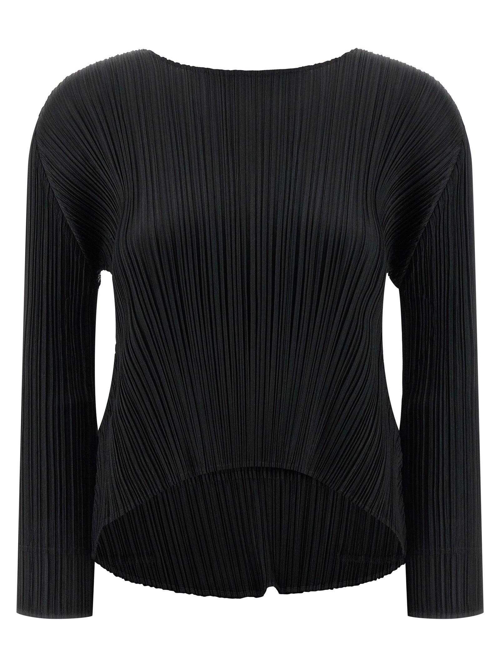 トップス PLEATS PLEASE deformation shirt BLK Pleats Please Issey Miyake – Tagged 