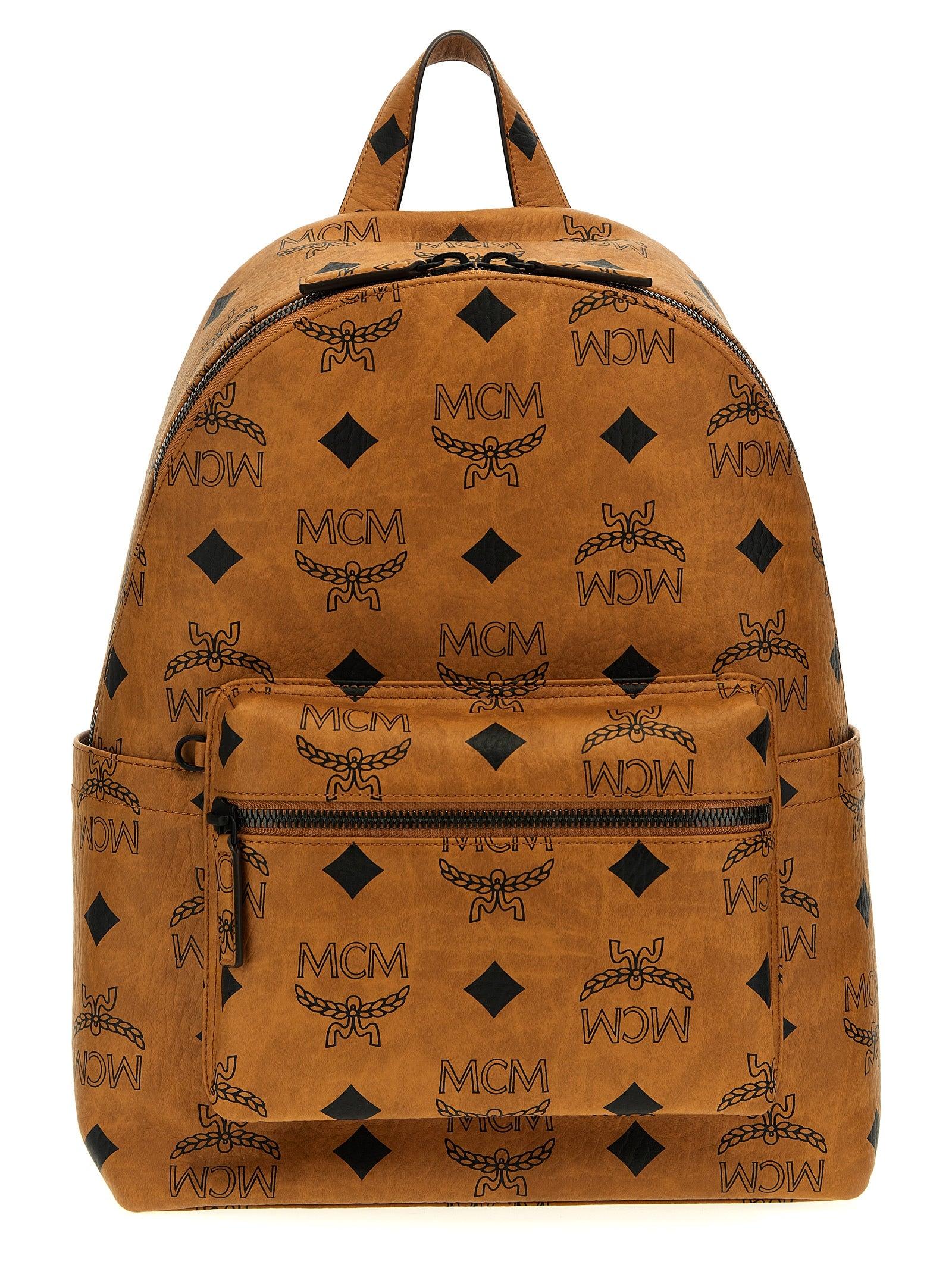 MCM Stark Medium Backpacks in Brown for Men Lyst