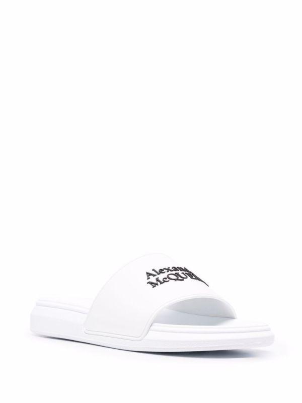 McQueen Rubber Slippers in White for Men | Lyst Canada