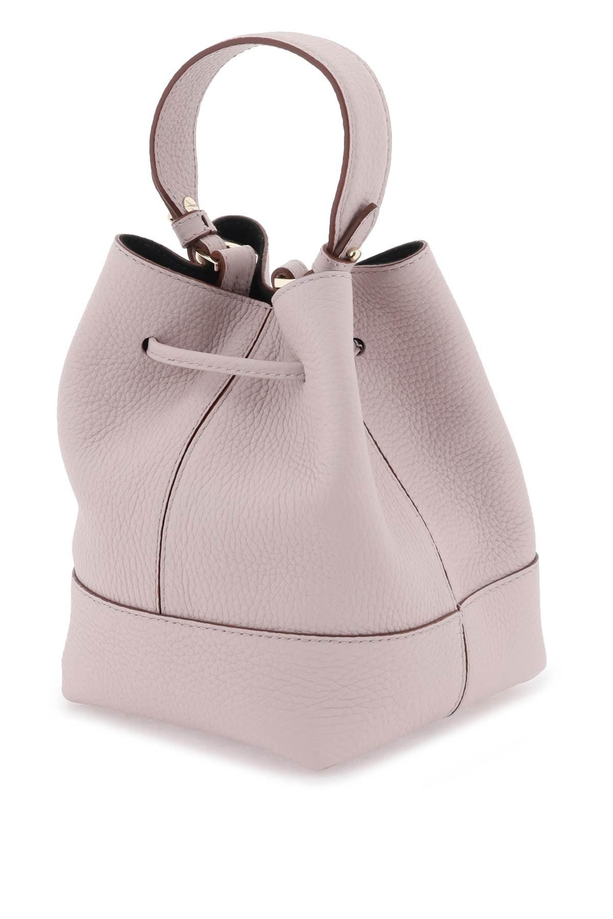 Strathberry Small Leather Lana Osette Bucket Bag in Orange