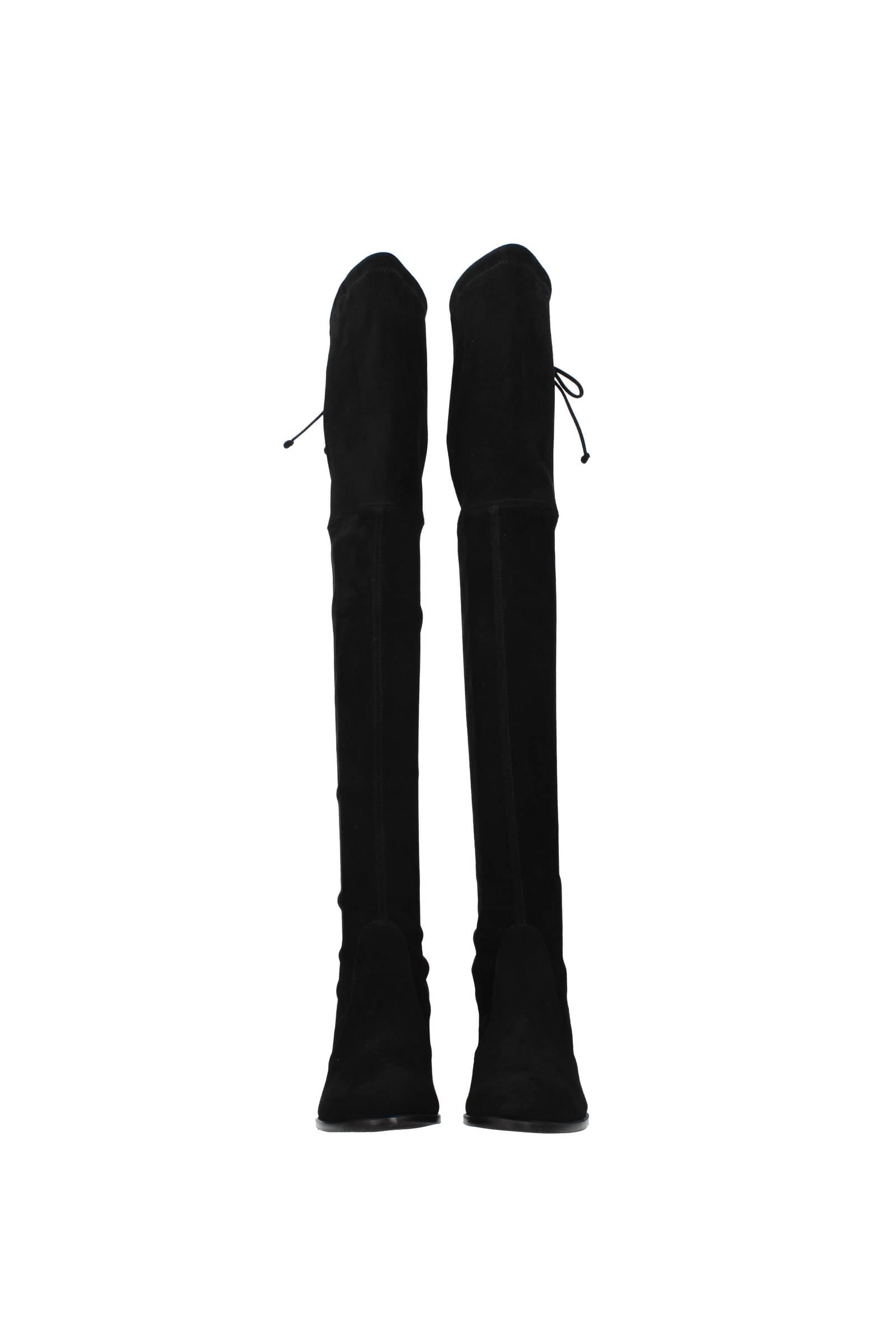 Stuart Weitzman Boots Tieland Suede in Black | Lyst