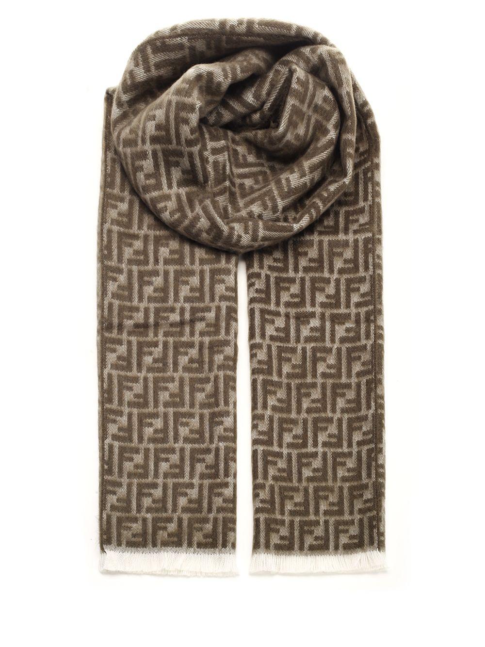 Wool Scarves Fendi Knit Scarf Fendi Ff Wool Scarf Scarves And