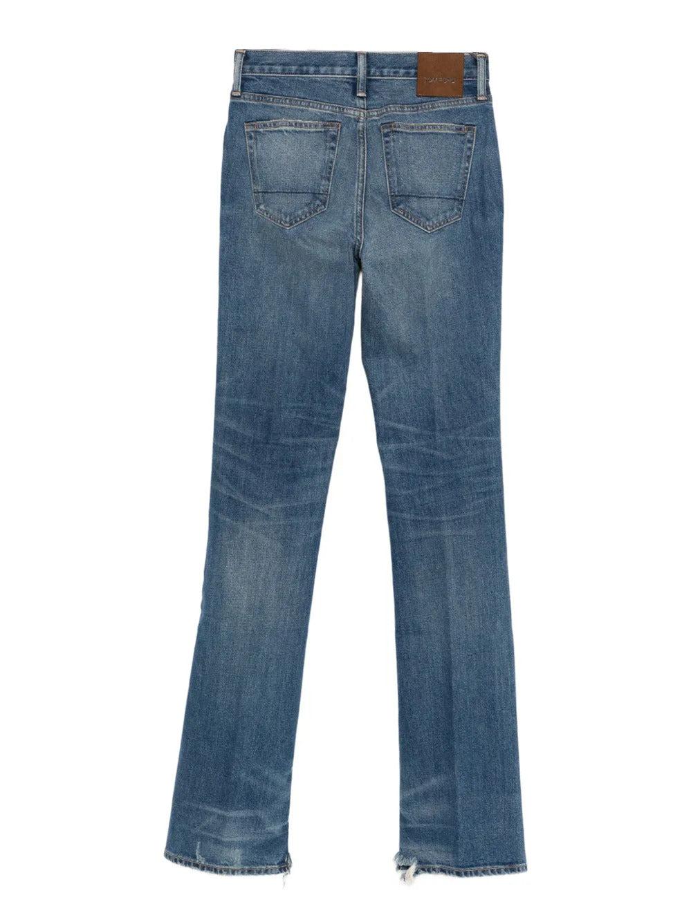 Tom Ford Japanese Stonewashed Flare-fit Jeans in Blue | Lyst