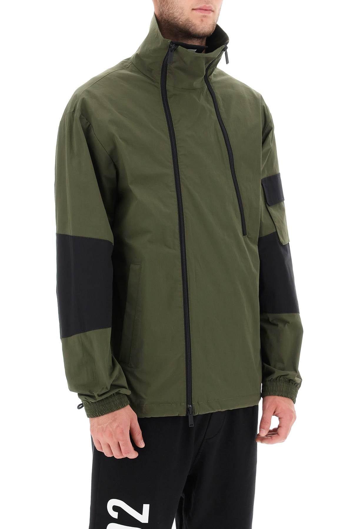 DSquared Technical Blouson Jacket In Stretch Cotton in Green for