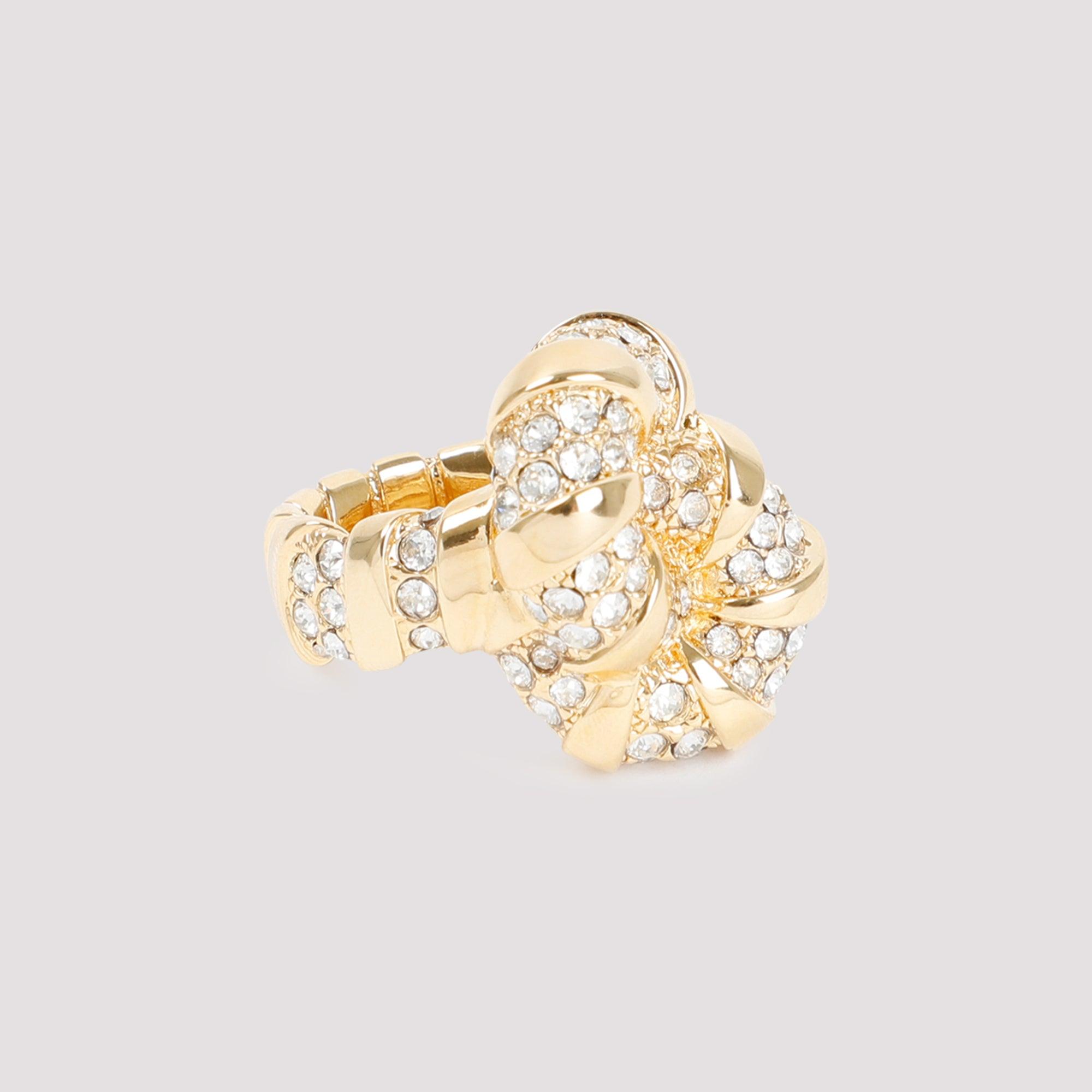 指輪・リング Lanvin Golden Brass Rhinestone Melodie Ring Lanvin Golden Brass Rhinestone Melodie Ring in Metallic