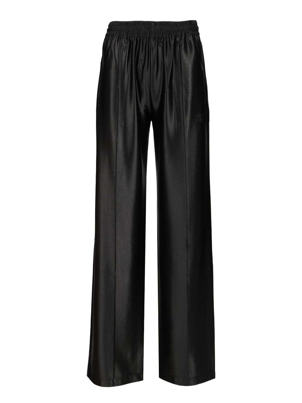 パンツ ALEXANDER WANG PRINTED JERSEY WIDE-LEG PANT wide-leg pant in cotton jersey in WASHED BLACK | alexanderwang®