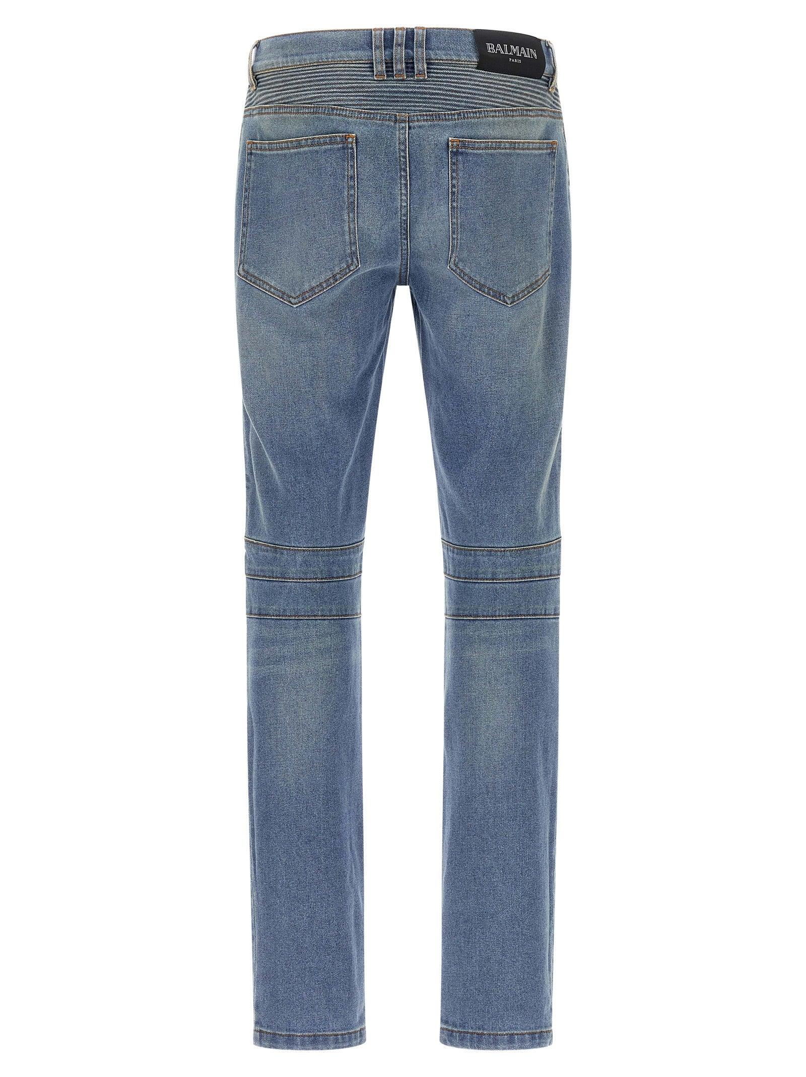 Balmain Jeans Pantaloni Biker Uomo Jeans Balmain Da Uomo Sconto