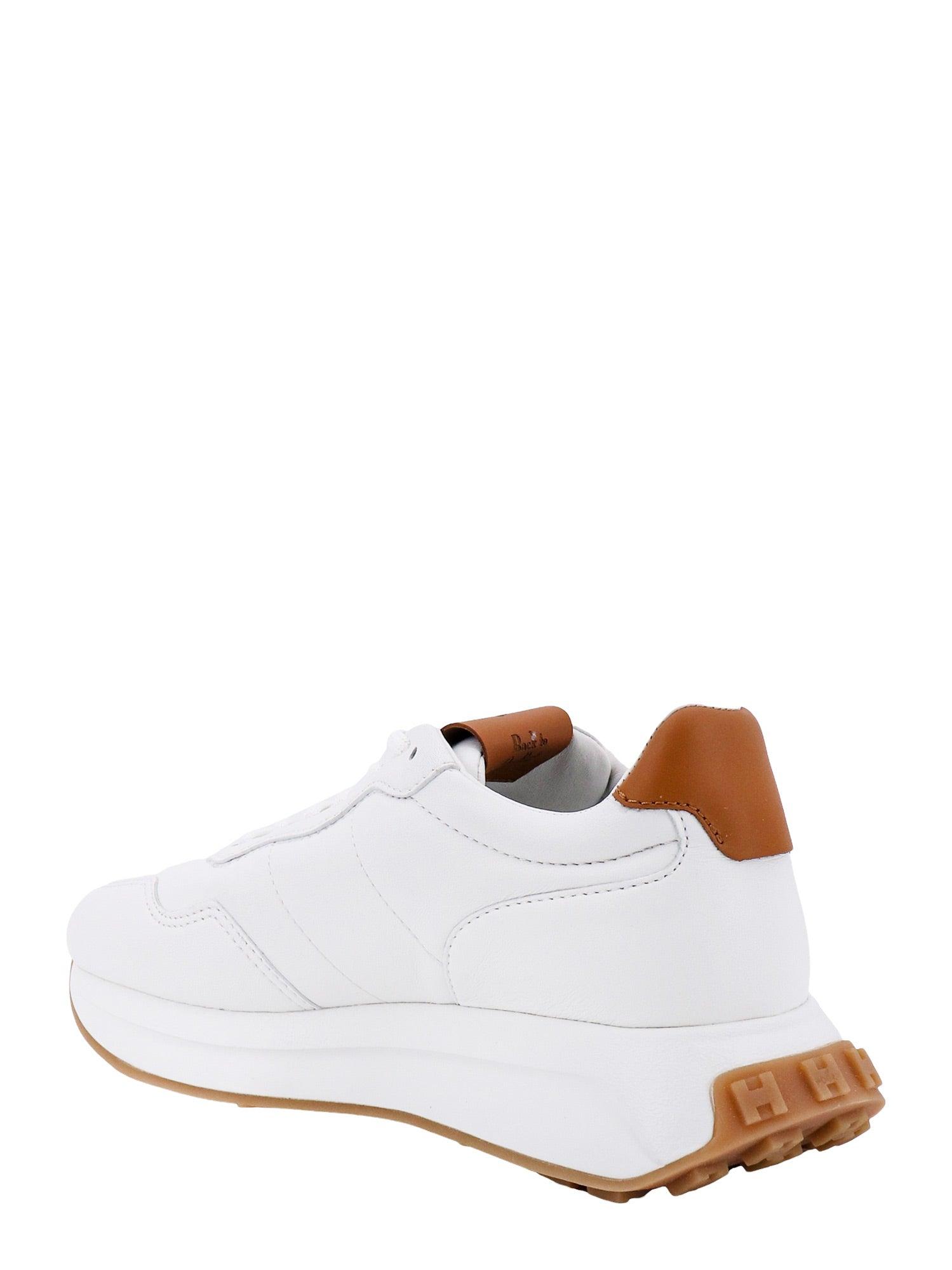 Hogan Leather Lace-up Sneakers in White | Lyst