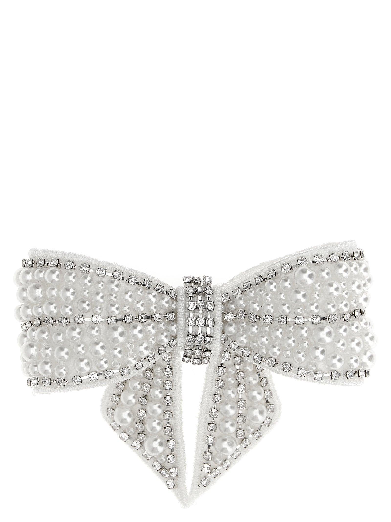 【関税込み】Pearl Crystal Bow Hair Clip - SELF PORTRAIT - Si Pearl Crystal Bow Hairclip – self-portrait-US