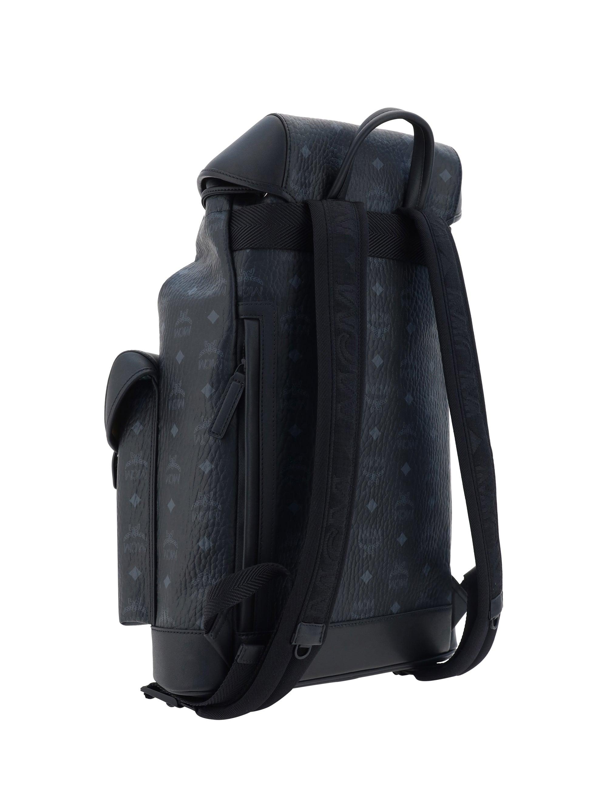 Medium Brandenburg Backpack in Visetos Black
