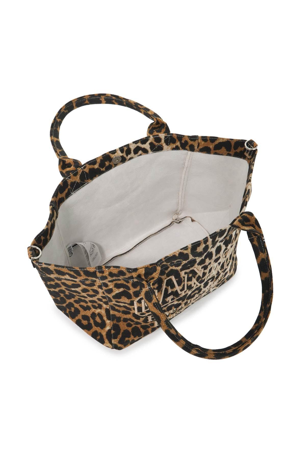 【関税&送料込】Ganni Borsa Tote Leopardata Leopard Leopard Print Large Tote | GANNI US
