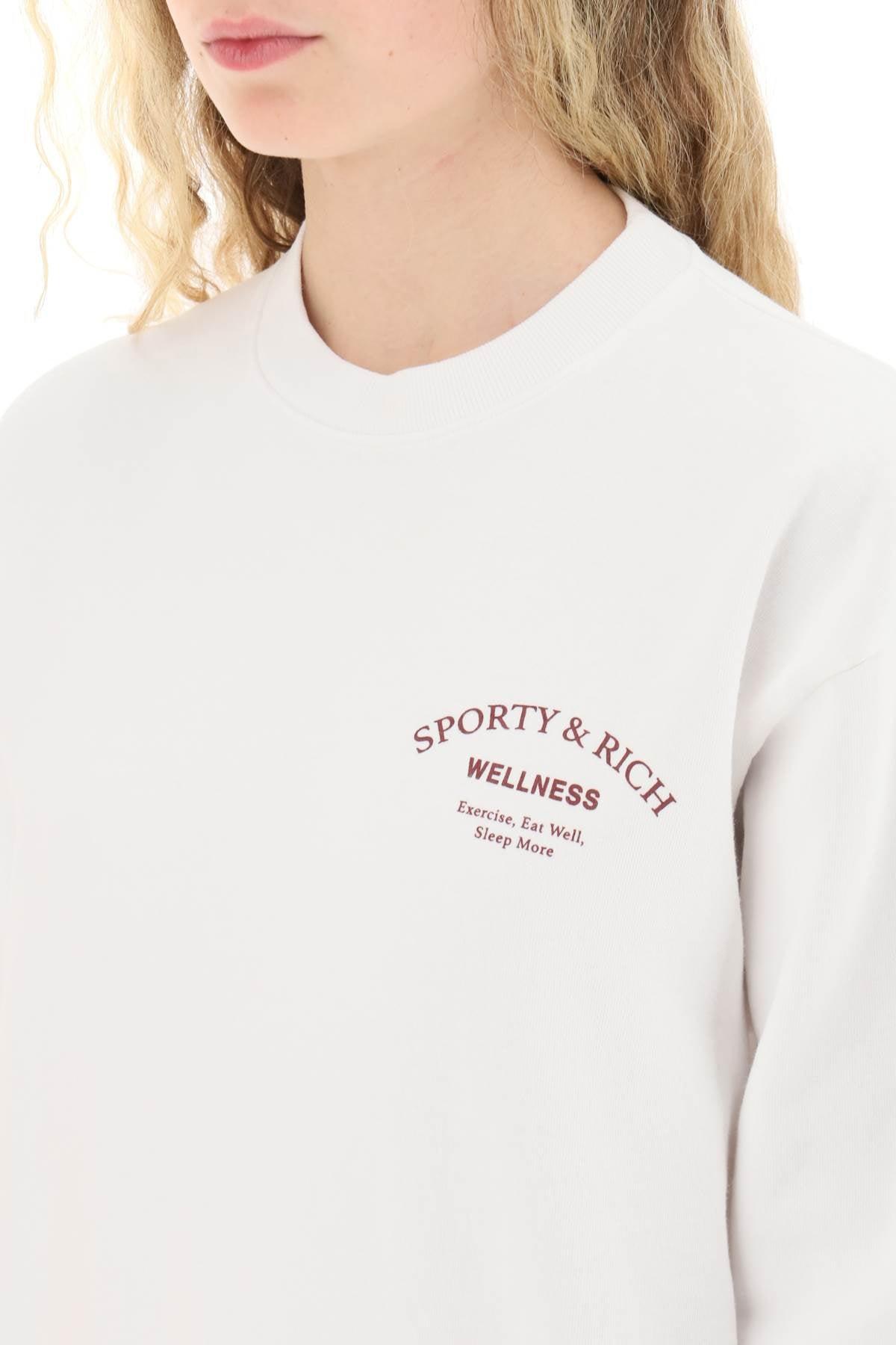 Sporty & Rich Sporty Rich Wellness Studio Crewneck Sweatshirt in White |  Lyst