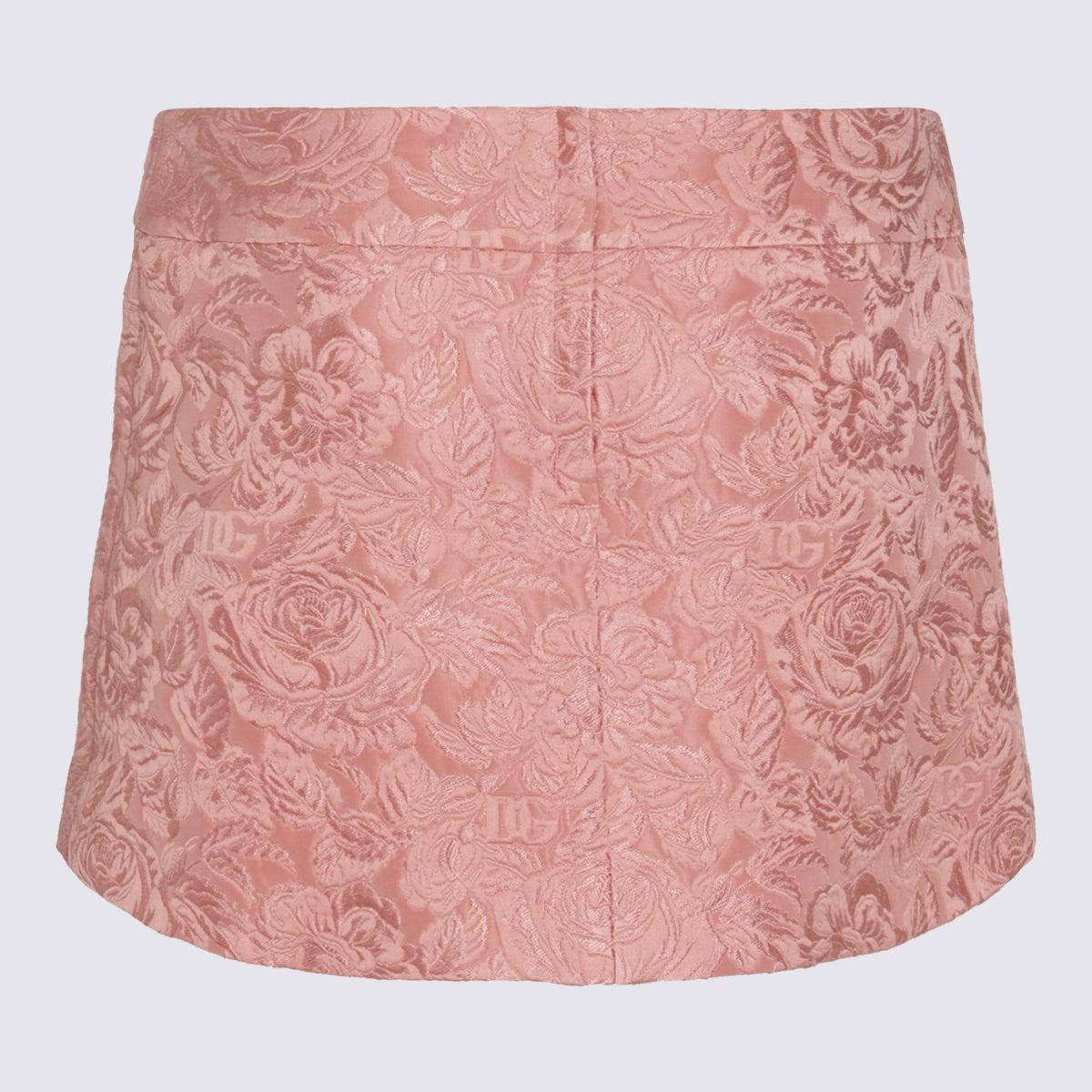 スカート DOLCE & GABBANA- Floral matelasse jacquard miniskirt DOLCE & GABBANA Skirt Multicolor Floral Jacquard Mid Waist