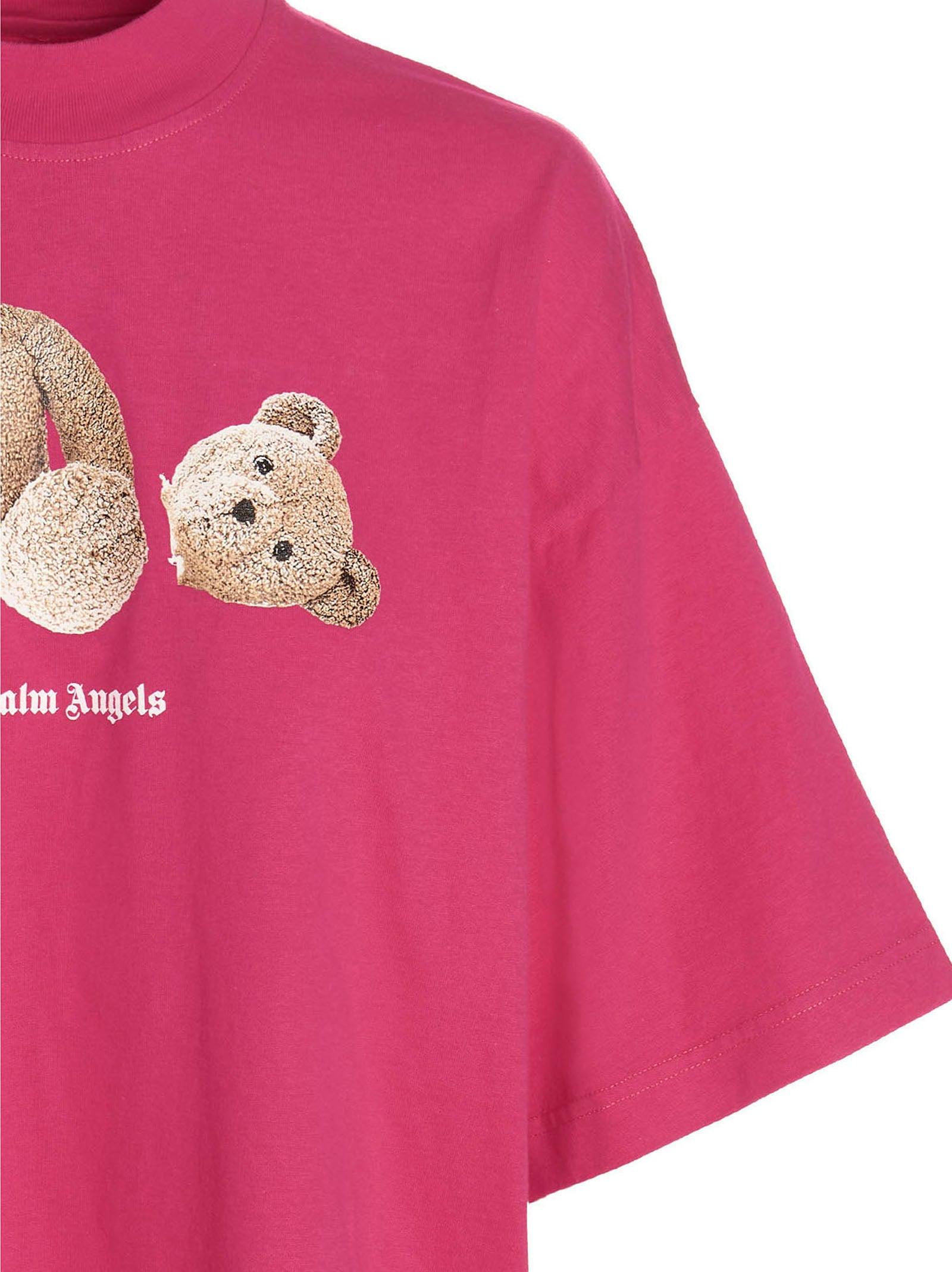 Bear Loose T Shirt Fucsia di Palm Angels in Rosa | Lyst