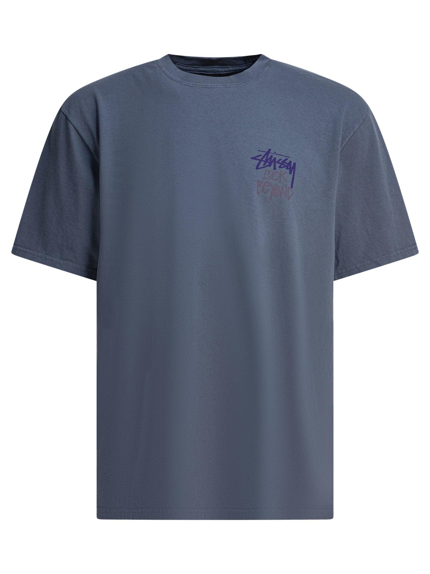Stussy Pigment Dyed Look Beyond T-Shirt in Blue for Men