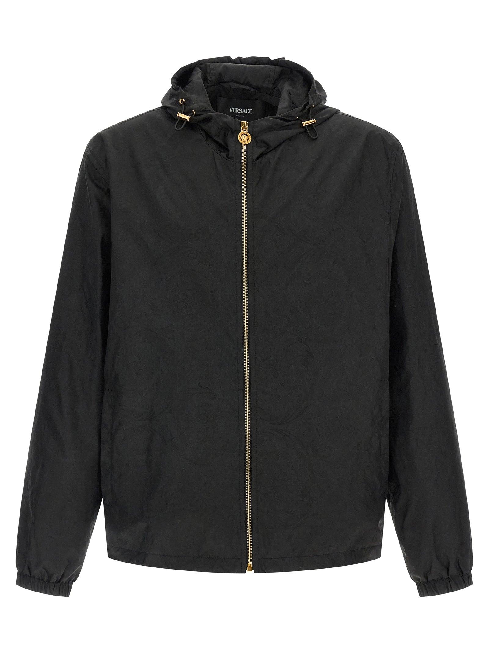 【関税・送料込み】VERSACE BLACK WOOL CASUAL JACKET Versus Gianni Versace Blazer Jacket Black Button Ribbed Wool