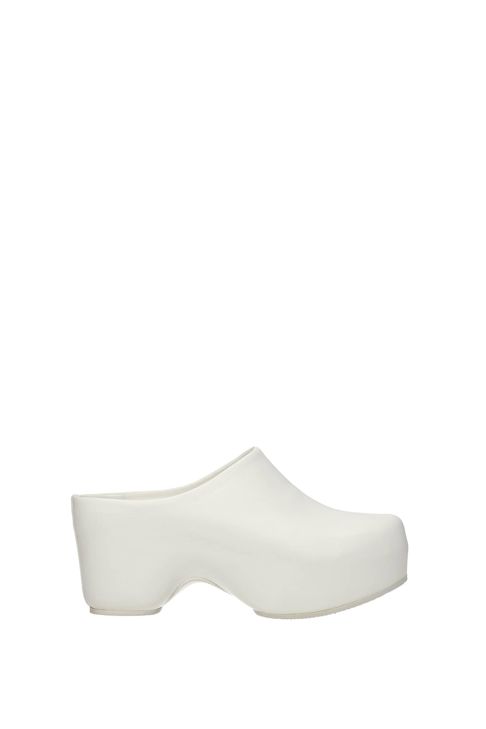 Givenchy Slippers And Clogs Leather Ivory in White | Lyst