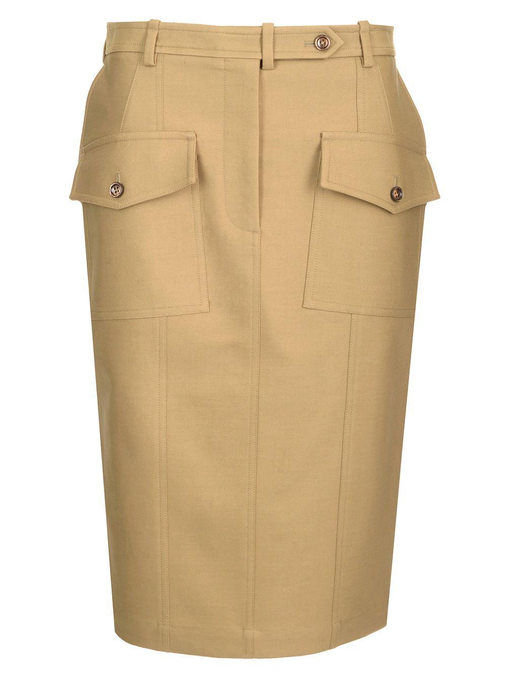 スカート Tom Ford Stretch Cotton Twill Midi Skirt Tom Ford Stretch Cotton Twill Midi Skirt Skirts in Natural