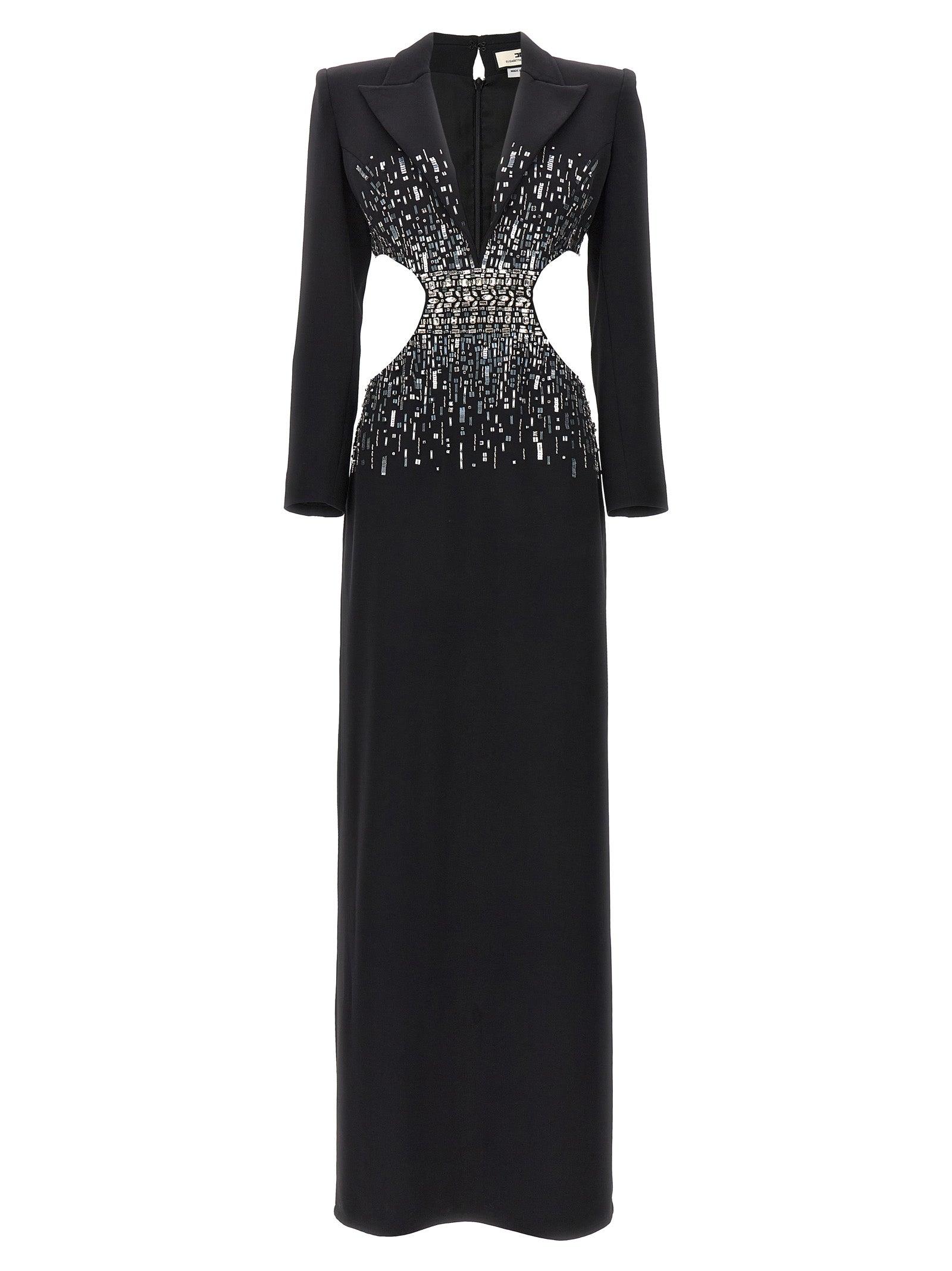 驚きの値段での商品をすべて Elisabetta Franchi Lyst | Black in Dress Gem And Rhinestone スーツ・フォーマル・ドレス