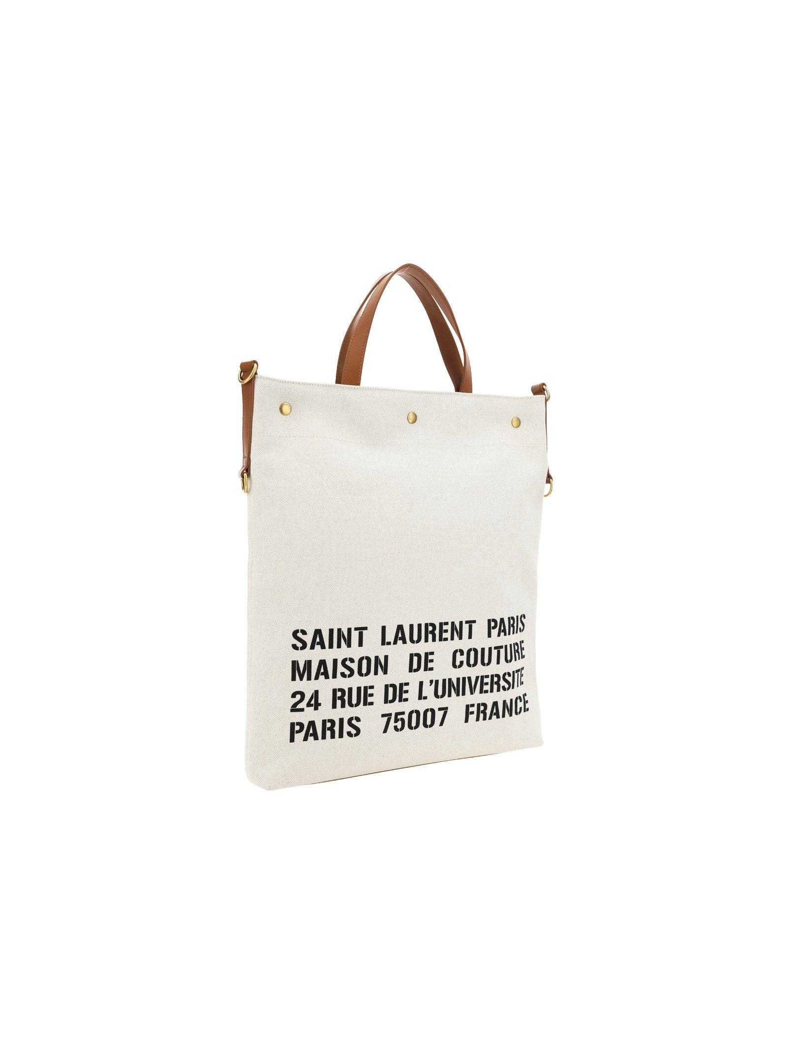 Saint Laurent Tote Travel Bag in White for Men