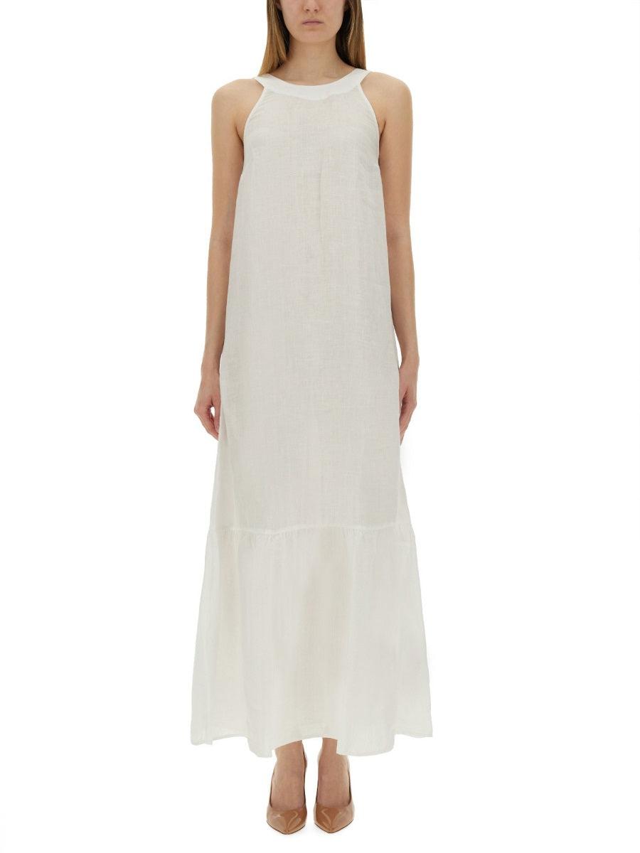 ワンピース 120% LINO Woman Dress White 32ALIW40FV000011532ALIW 000050 120% LINO: Dress woman - White | 120% Lino dress