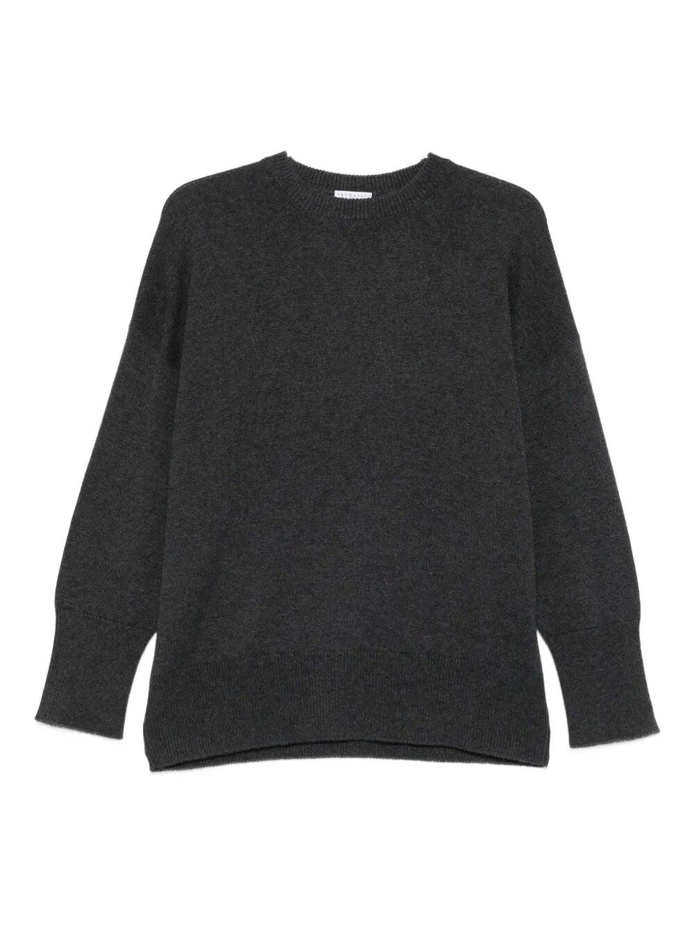 【送料&関税込】Brunello Cucinelli Black Knitwear Brunello Cucinelli - Black Cotton Chunky Knit Zip Cardigan
