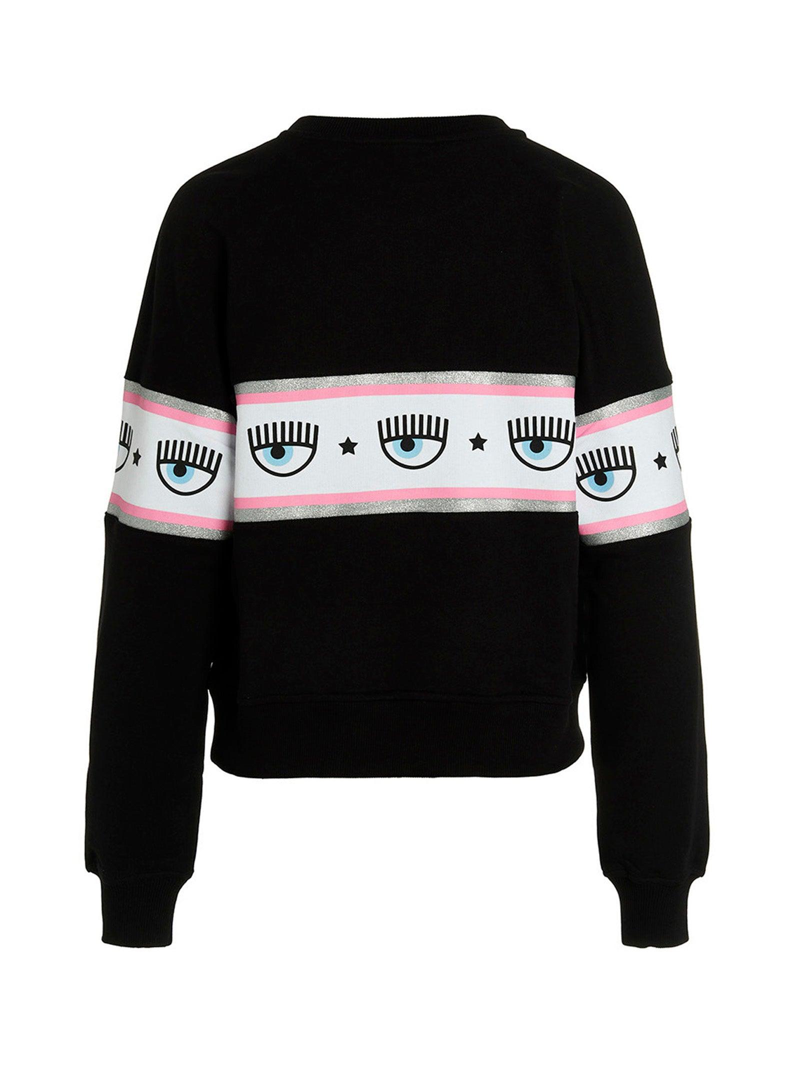 CHIARA FERRAGNI BRAND 'maxi Logomania' Sweatshirt in Black | Lyst