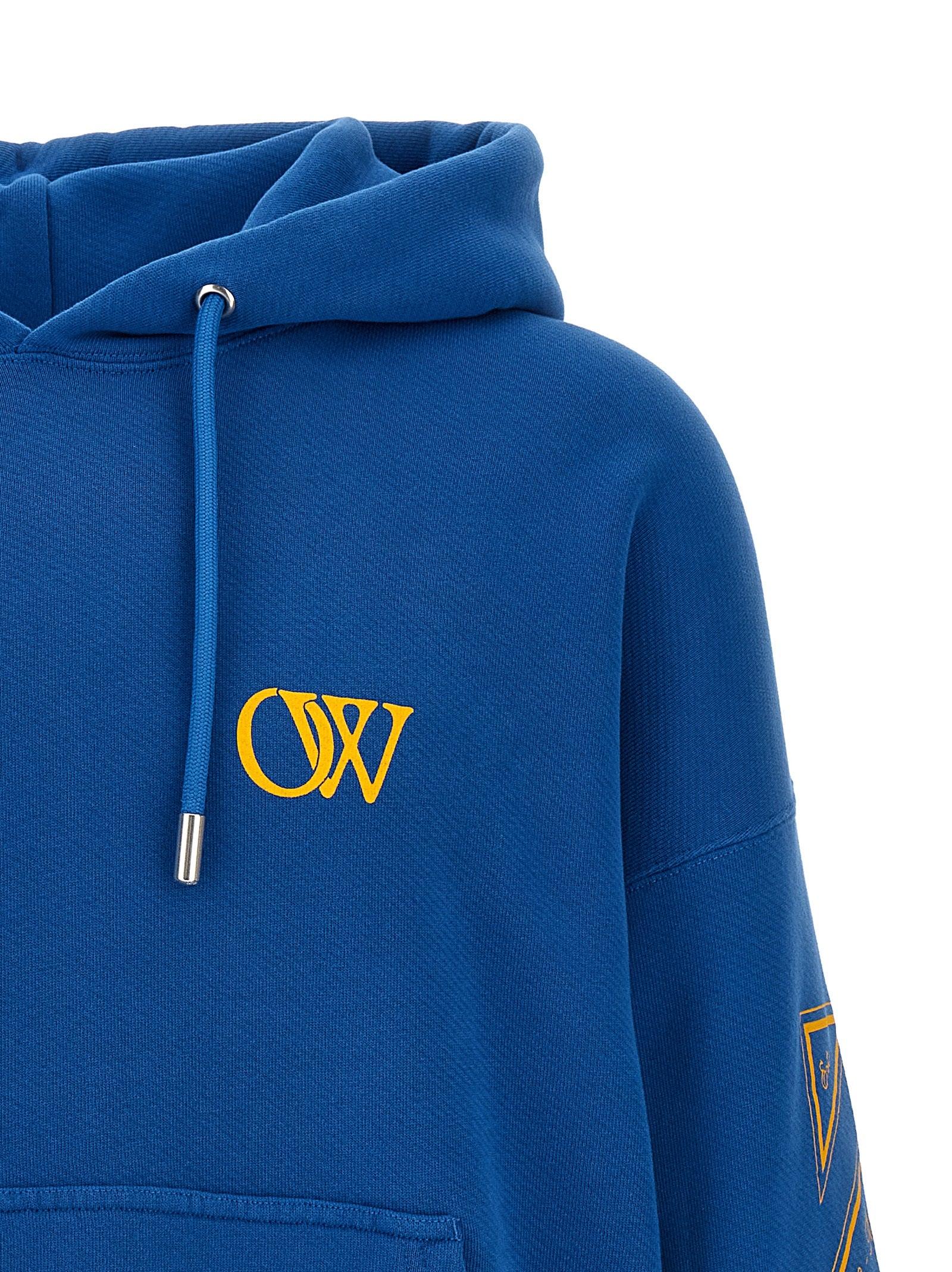 Off white light blue hoodie clearance