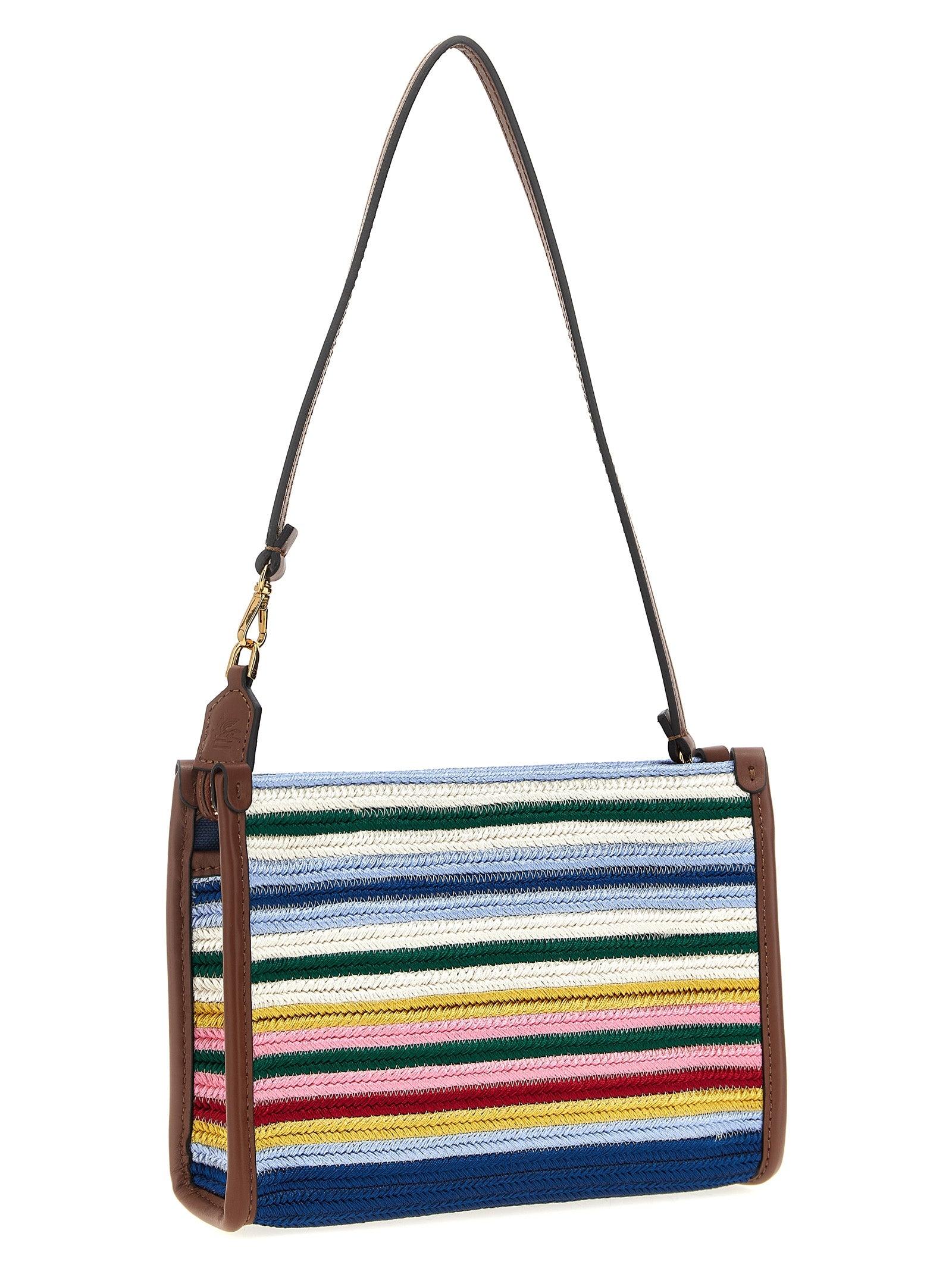 【関税込み】ETRO STRIPED VISCOSE POUCH Etro Striped Viscose Pouch in Blue | Lyst