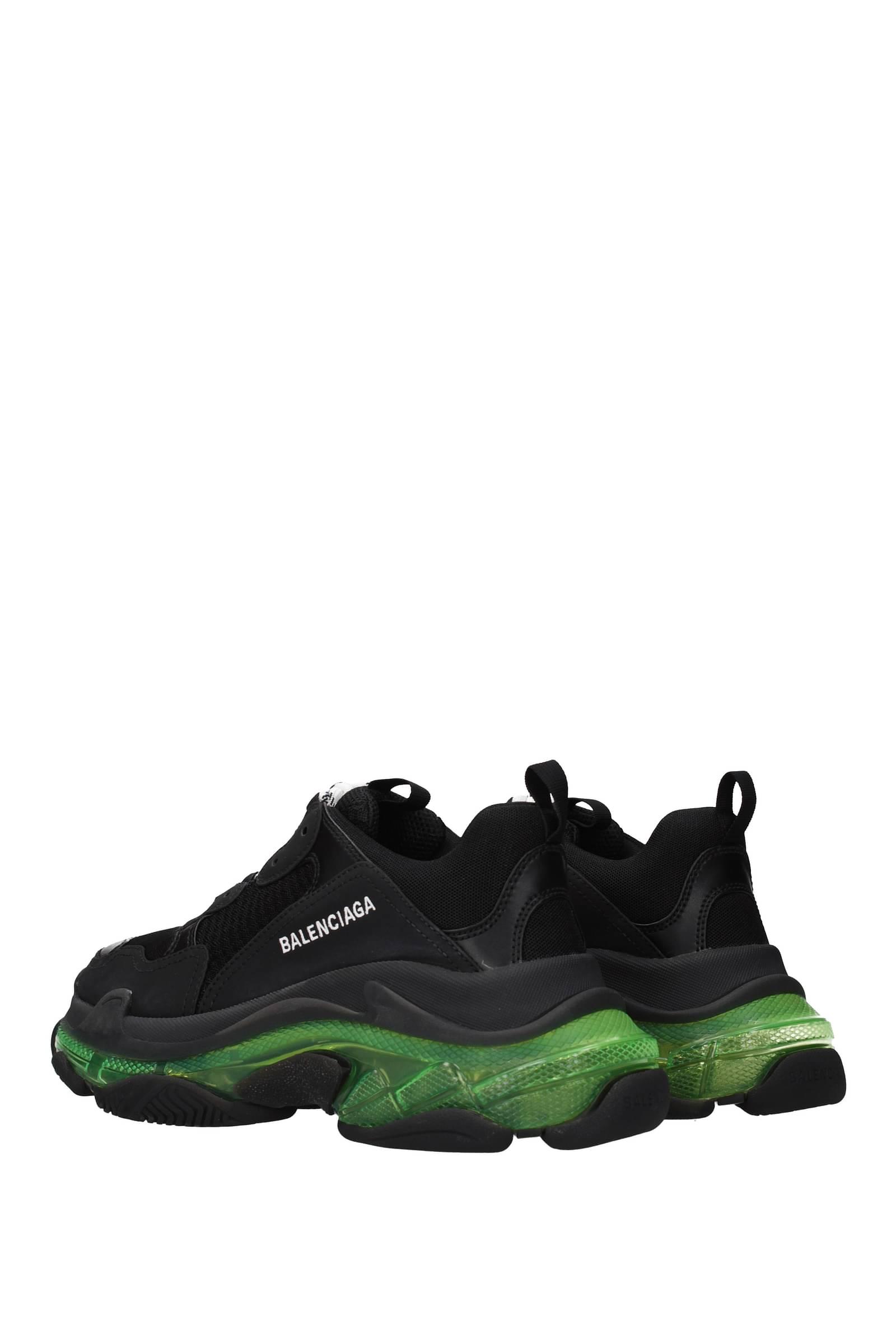 Balenciaga Sneakers Triple S Fabric Black Fluo Green for Men | Lyst