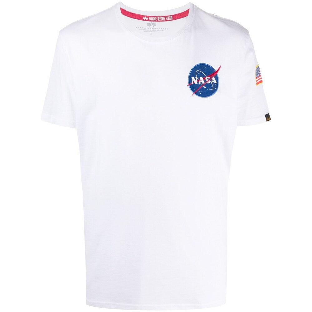 Tシャツ・カットソー ALPHA INDUSTRIES Men T-shirt White 188505 09 Alpha Industries Neck Print T T-Shirt / Unisex White | T