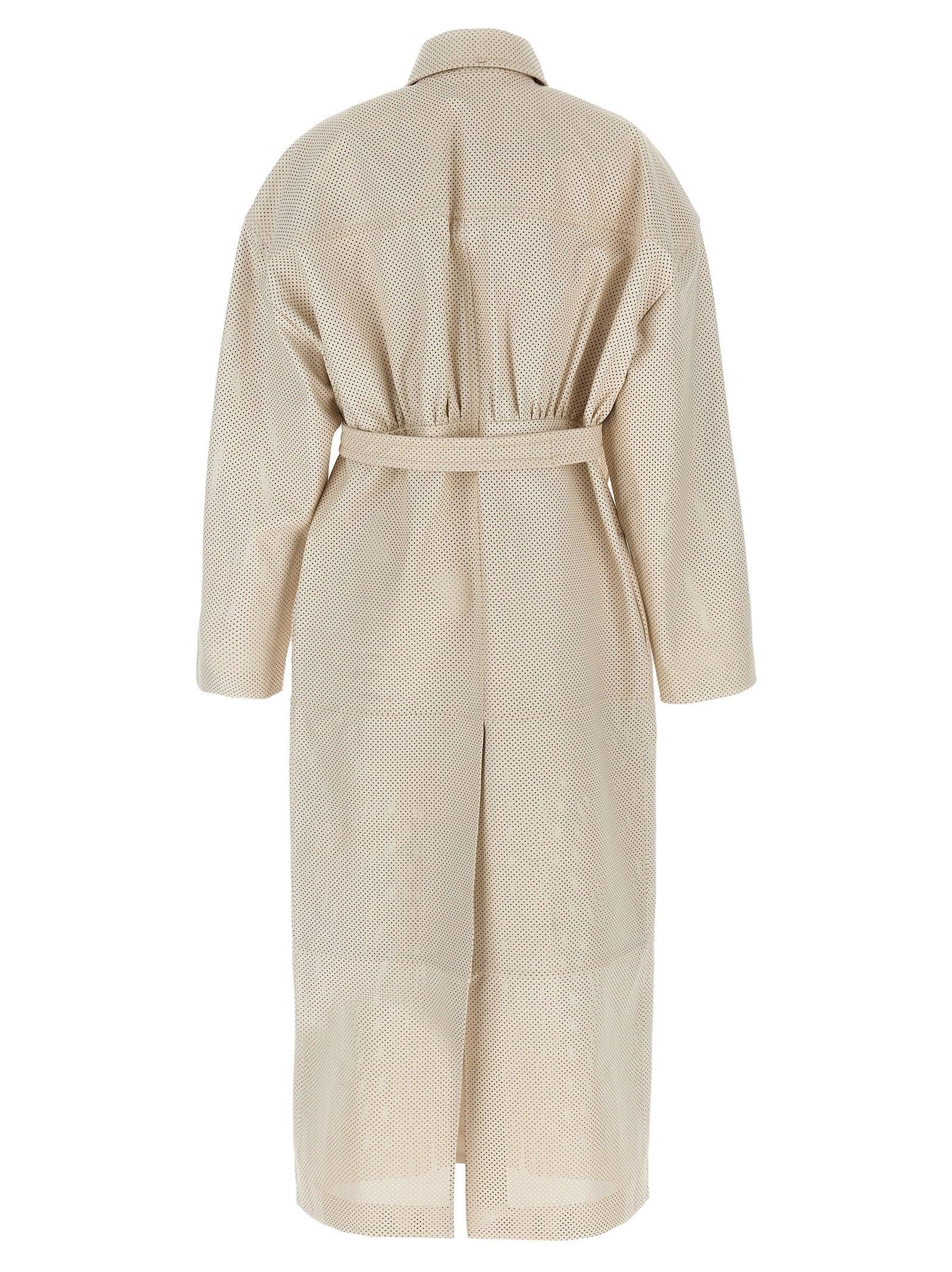 Sportmax 'Antiope1234' Trench Coat in Natural | Lyst