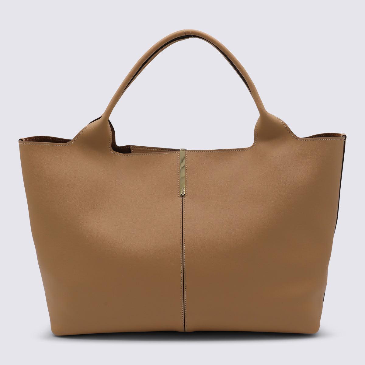 トートバッグ Tod's Spacious Brown Tote Bag With Structured Silhouette Woman BROWN Tod's Di Bag in Leather Large