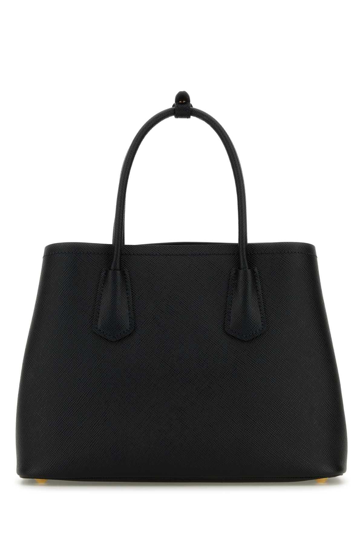 ハンドバッグ PRADA BLACK LEATHER SMALL DOUBLE HANDBAG Prada Black Leather Small Double Handbag | Lyst